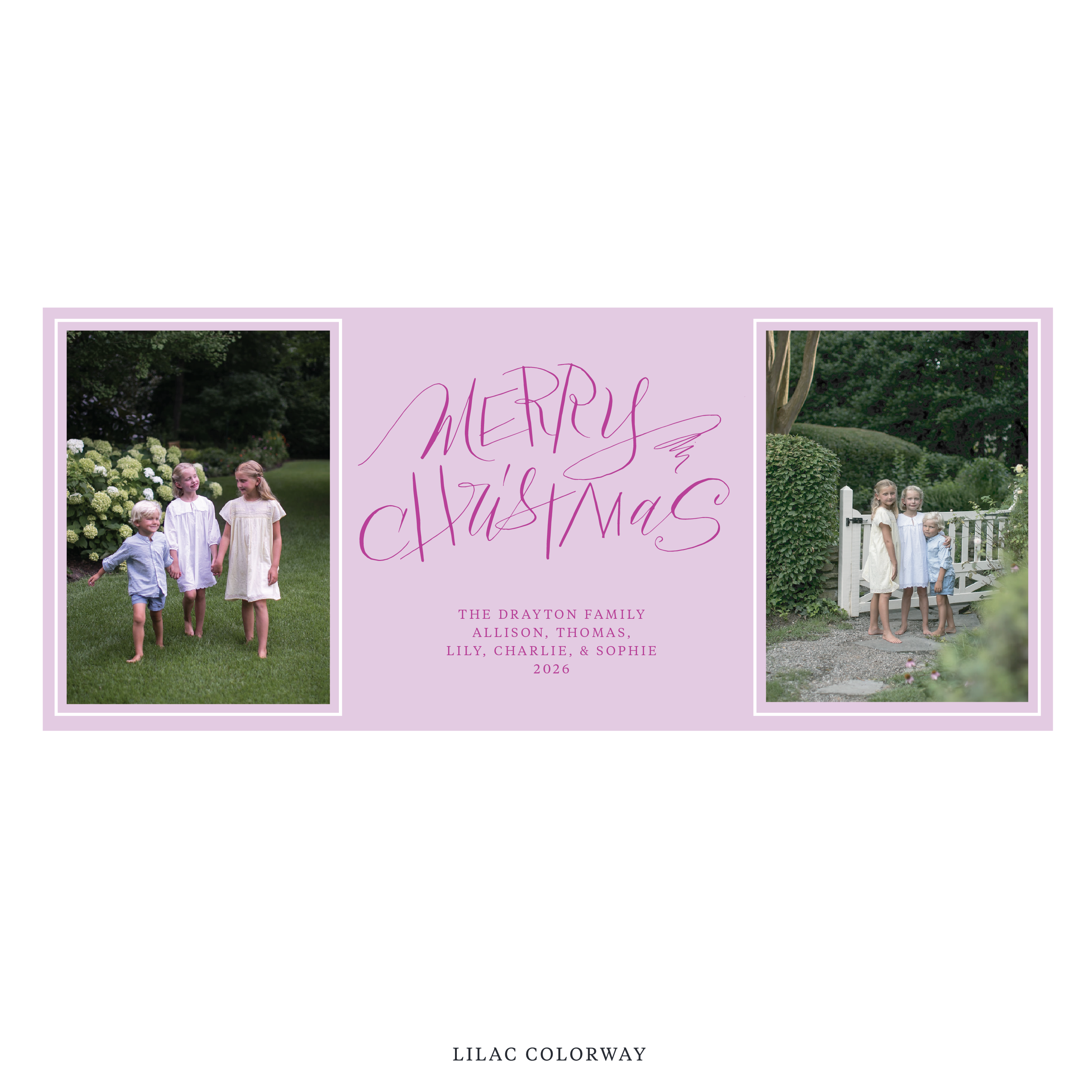Larkin Digital Photo Holiday Card, Skinny