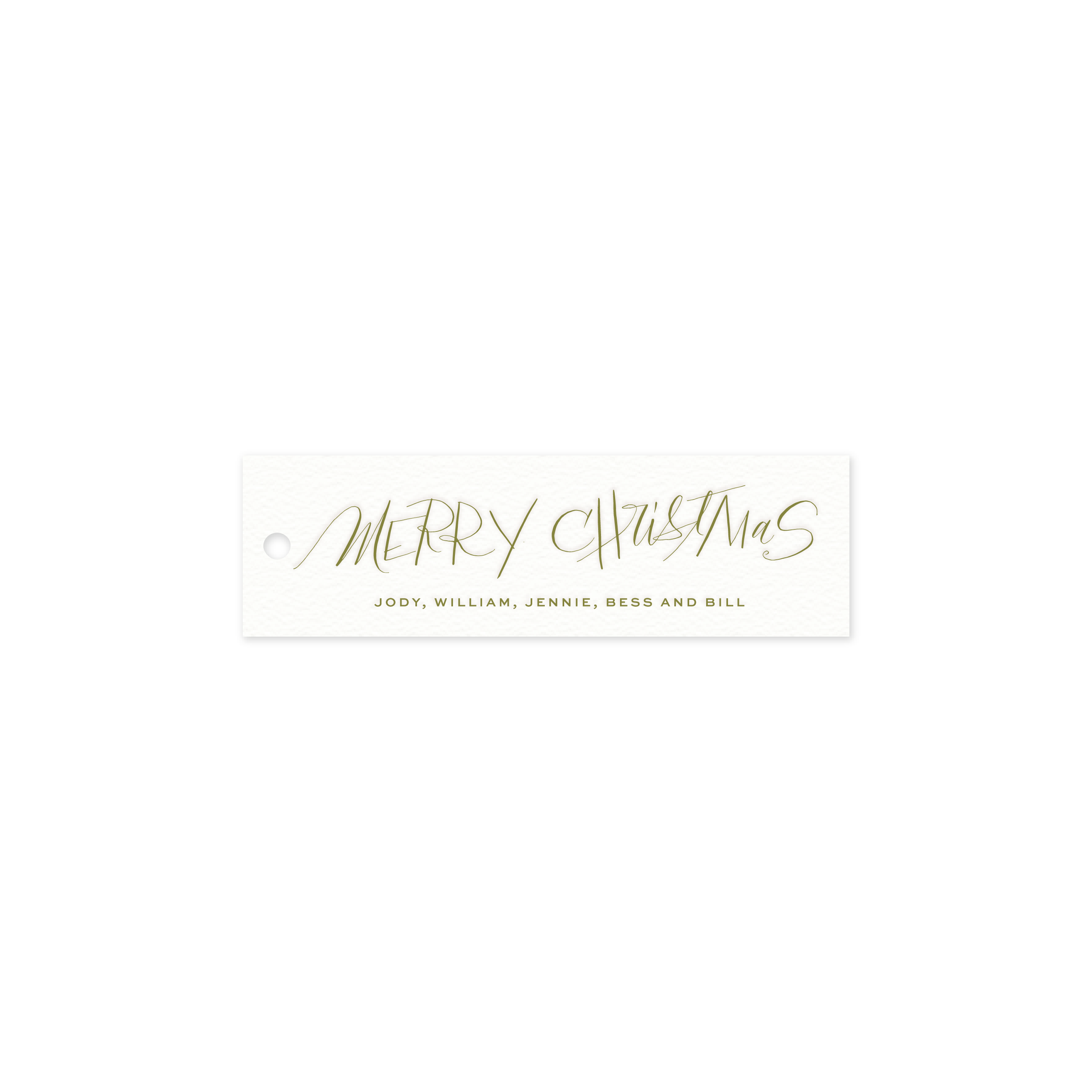 Larkin Skinny Letterpress Holiday Gift Tag
