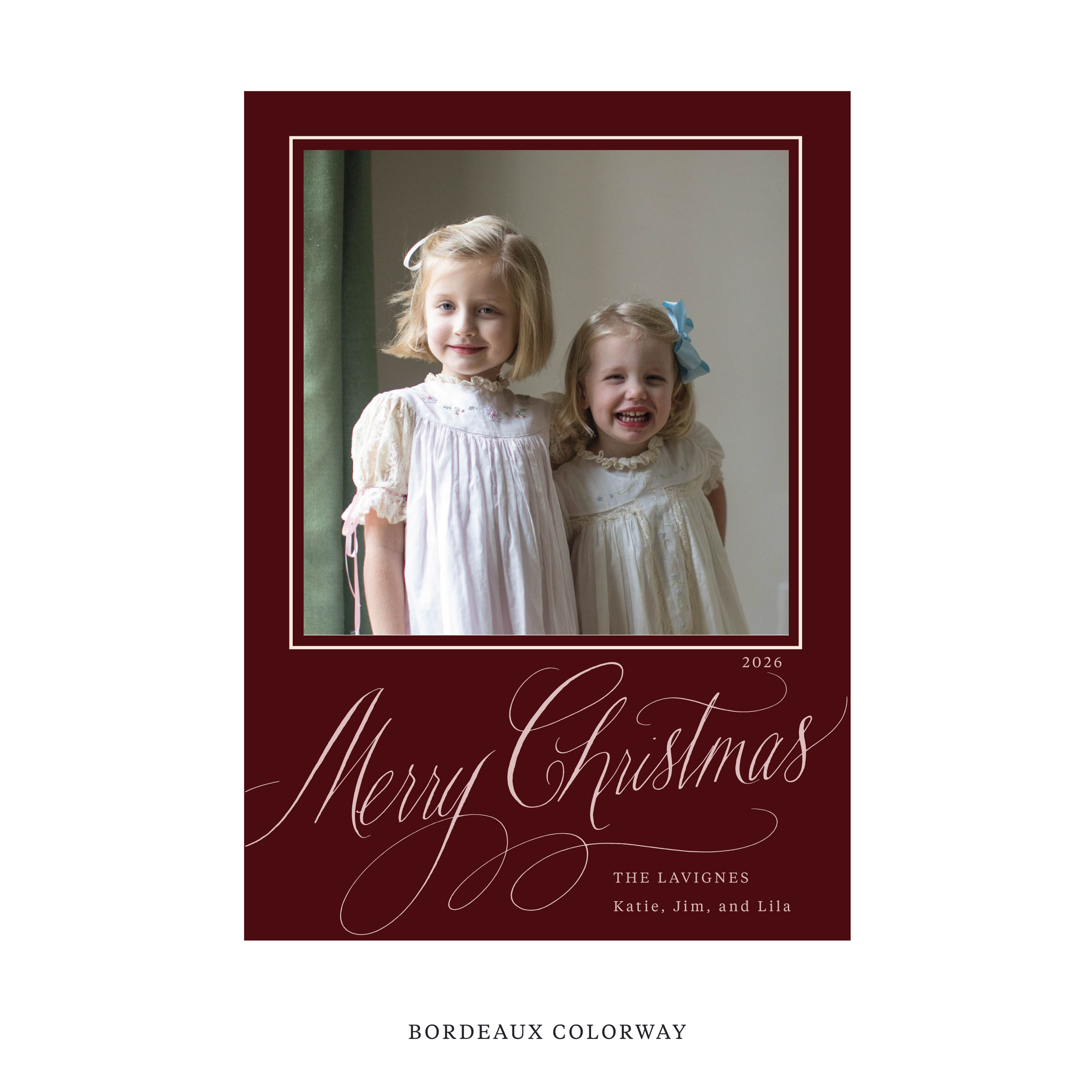 Lavigne Classic Flat Print Holiday Card, Large