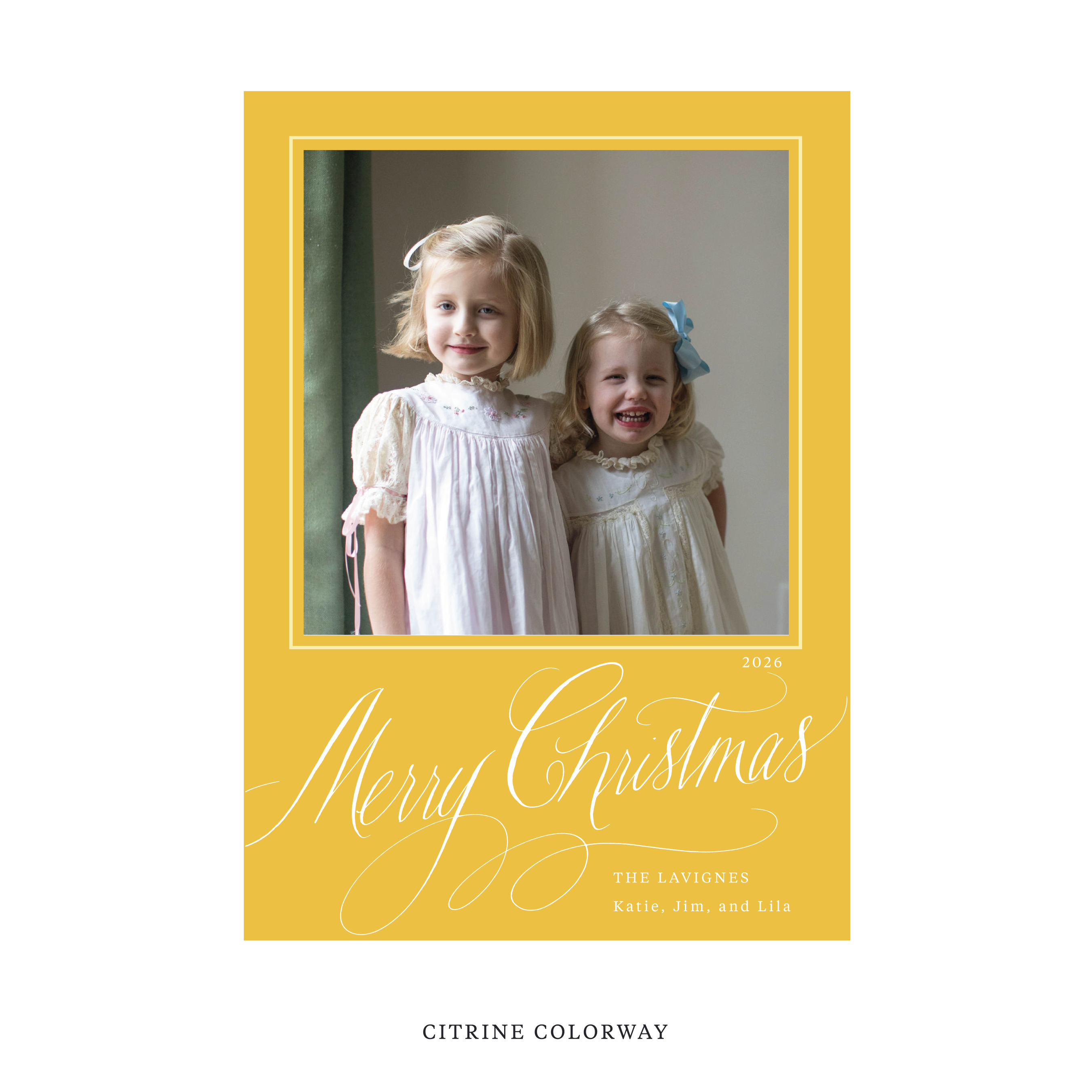 Lavigne Classic Flat Print Holiday Card, Large