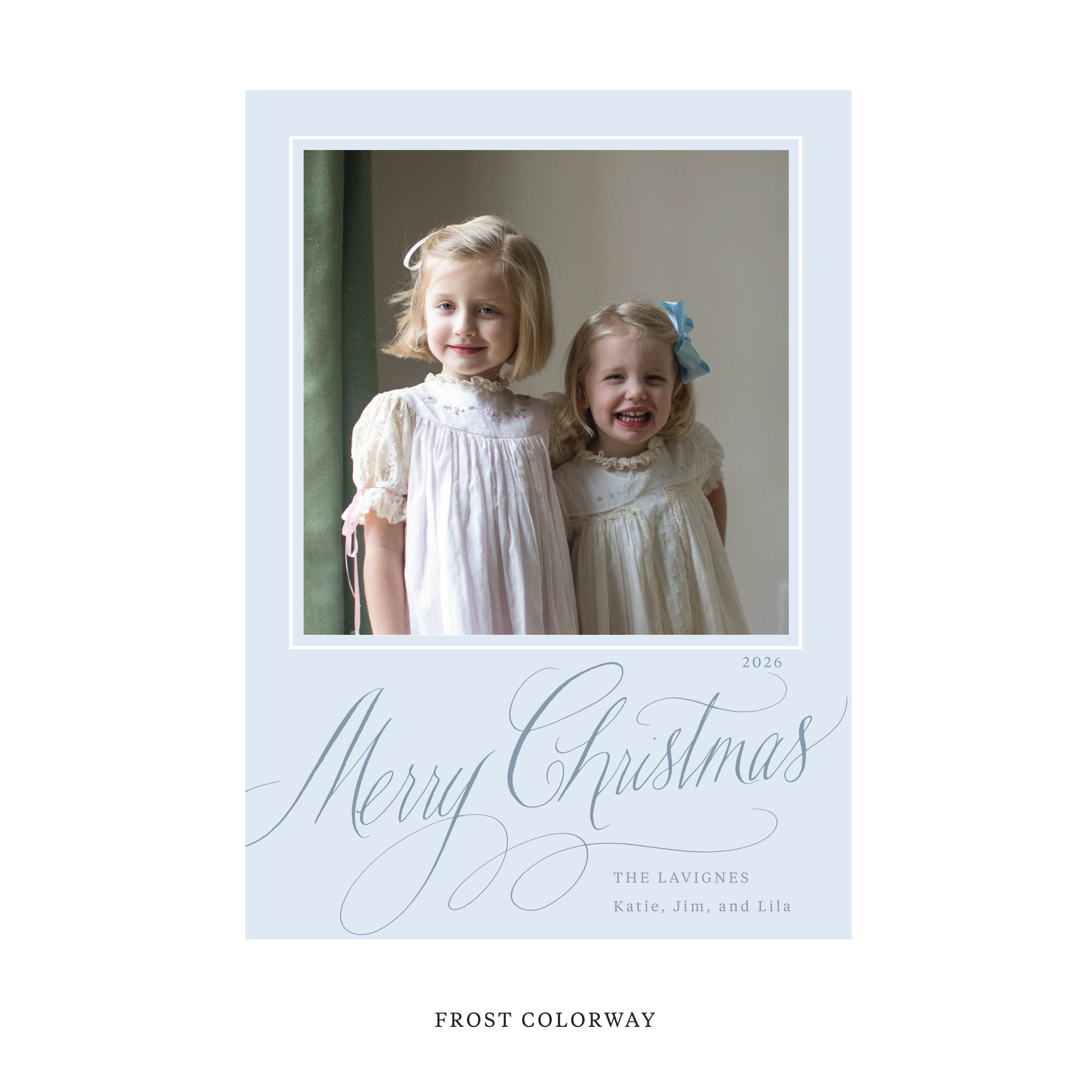 Lavigne Classic Flat Print Holiday Card, Large