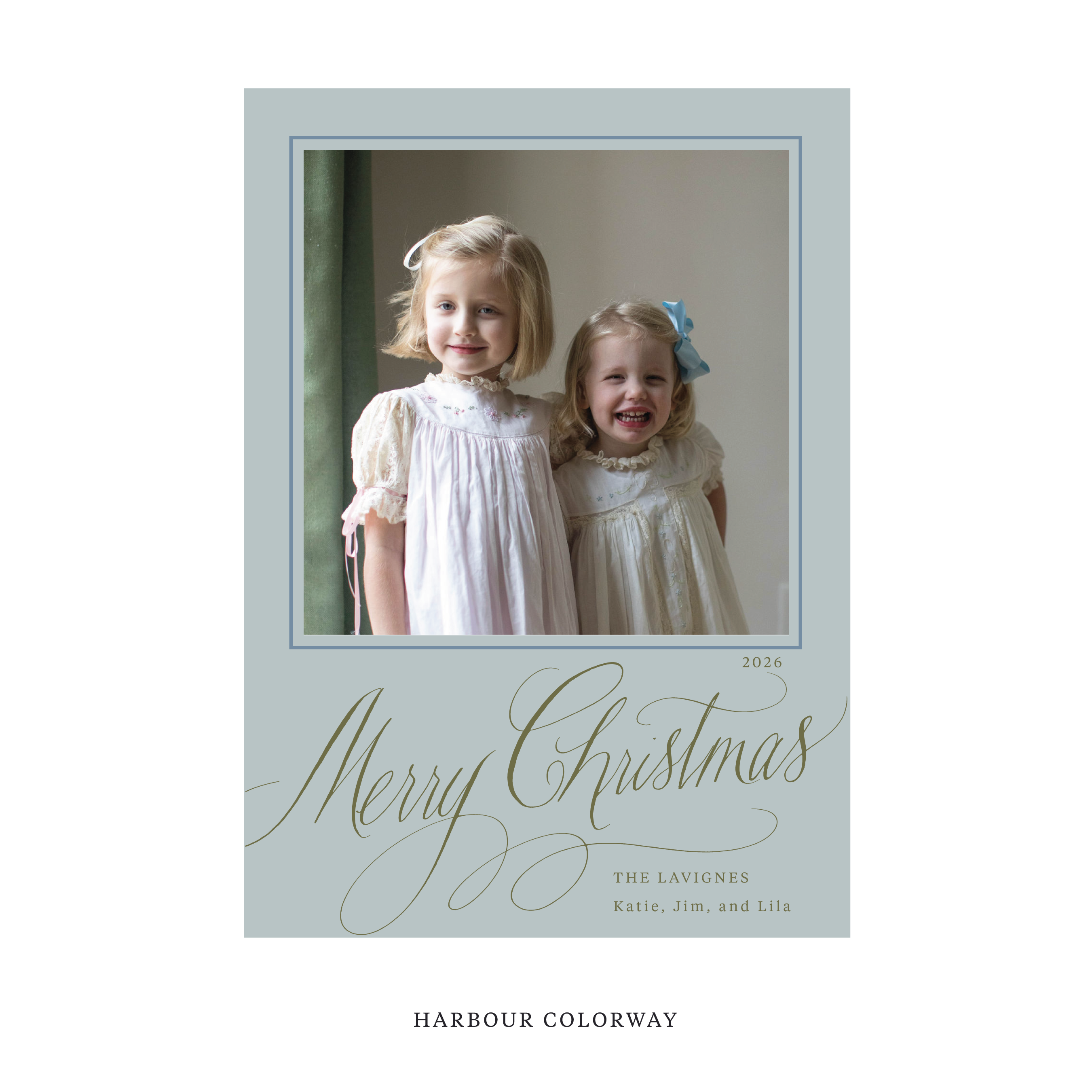 Lavigne Classic Flat Print Holiday Card, Large