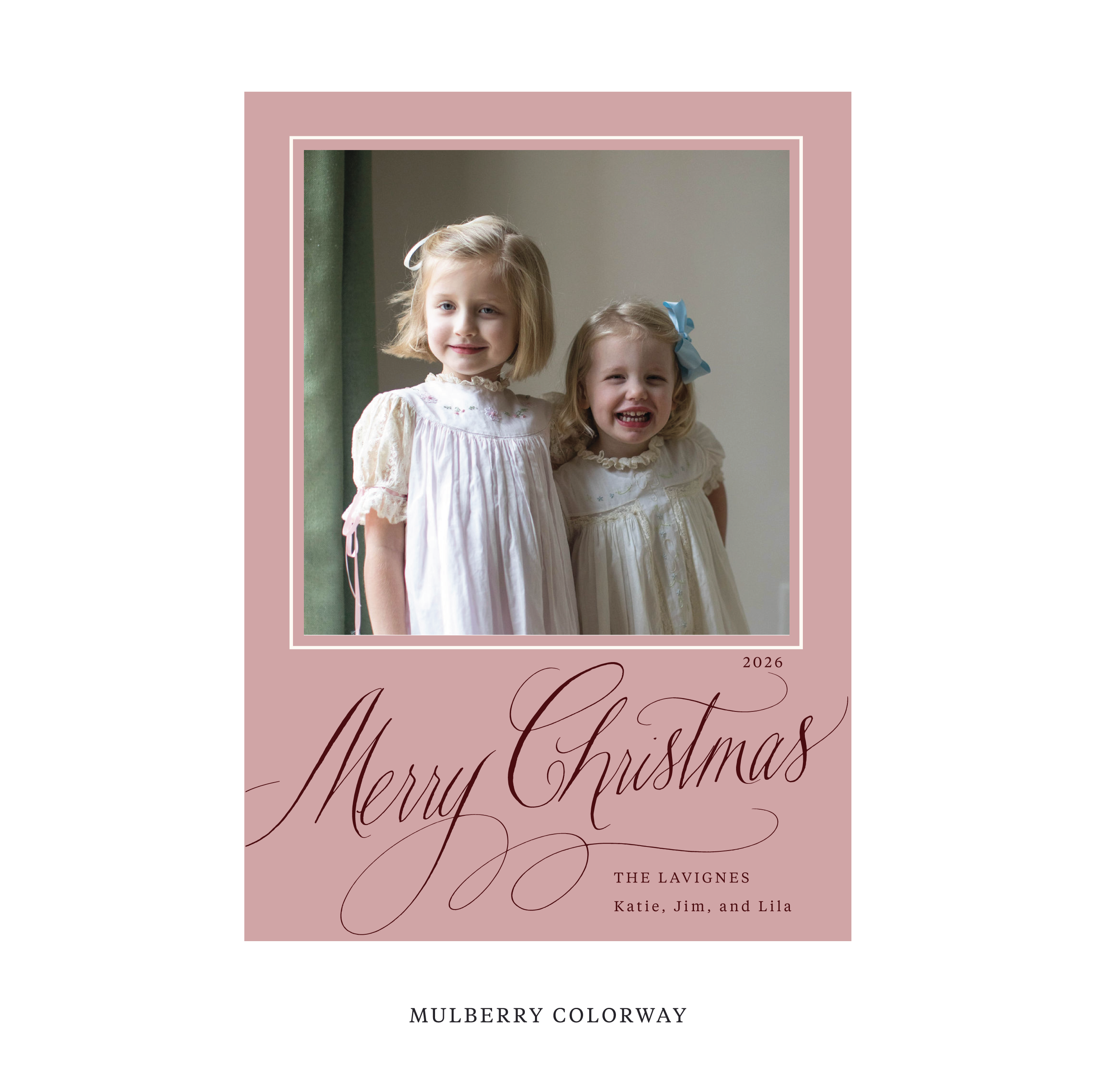 Lavigne Classic Flat Print Holiday Card, Large