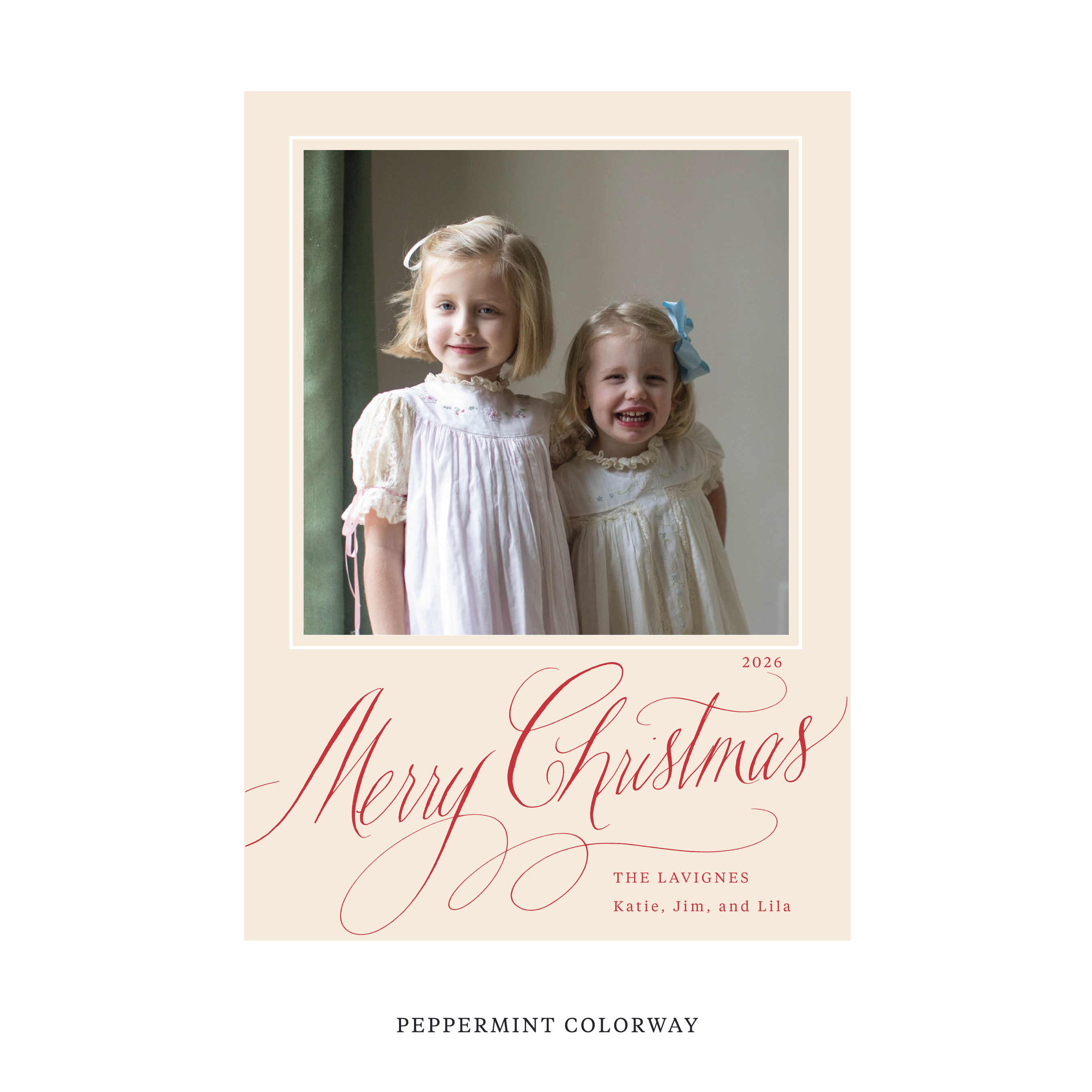 Lavigne Classic Flat Print Holiday Card, Large