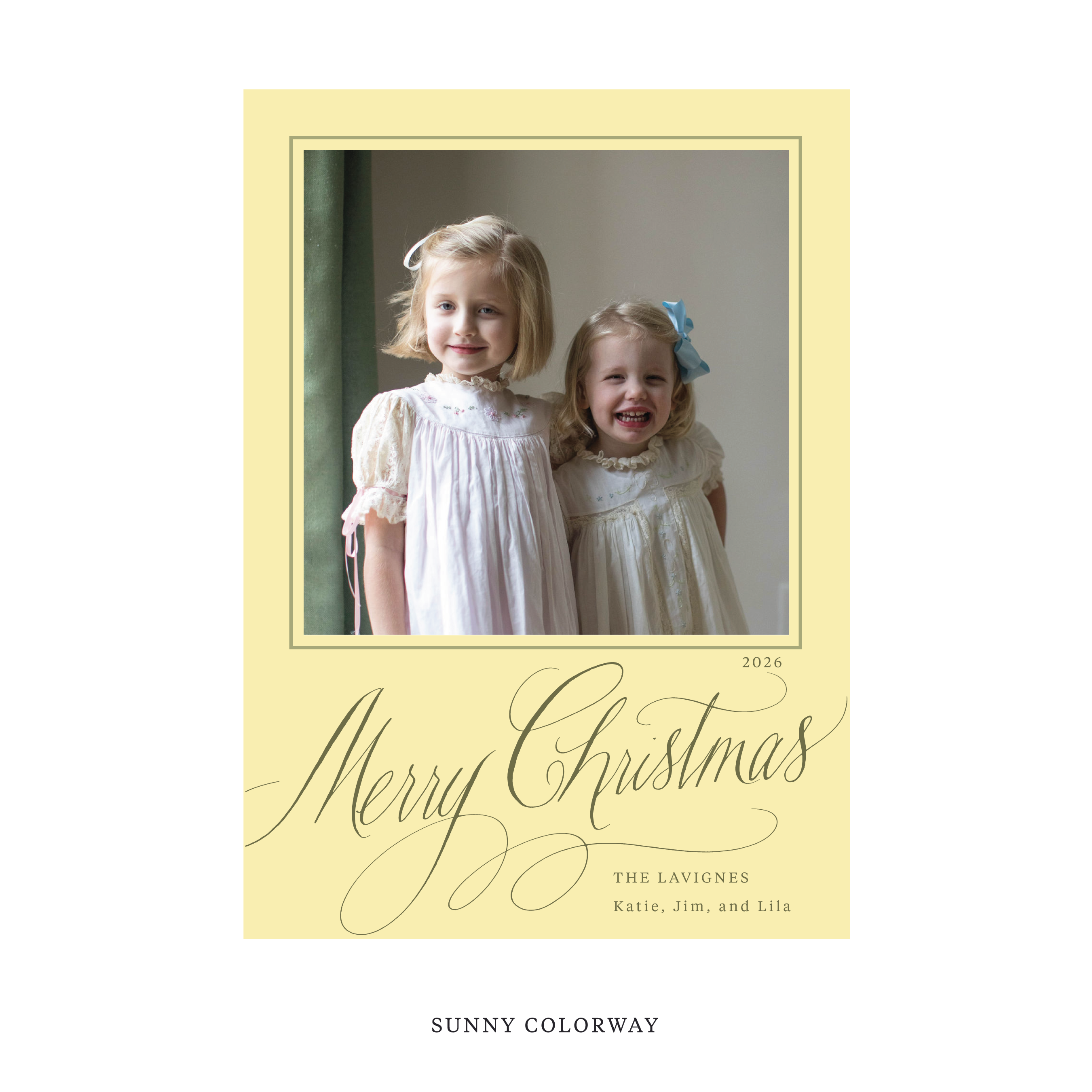 Lavigne Classic Flat Print Holiday Card, Large