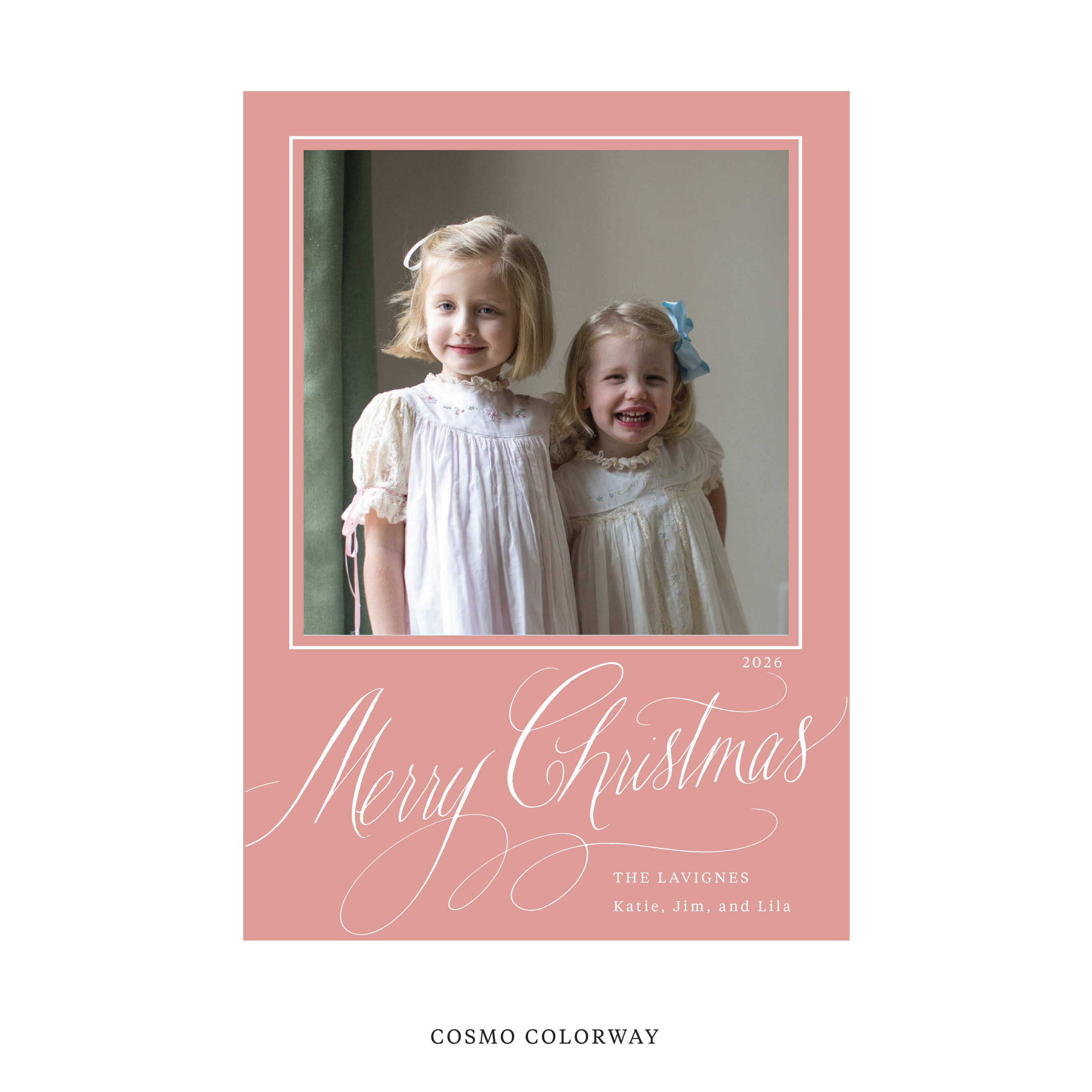 Lavigne Classic Flat Print Holiday Card, Large