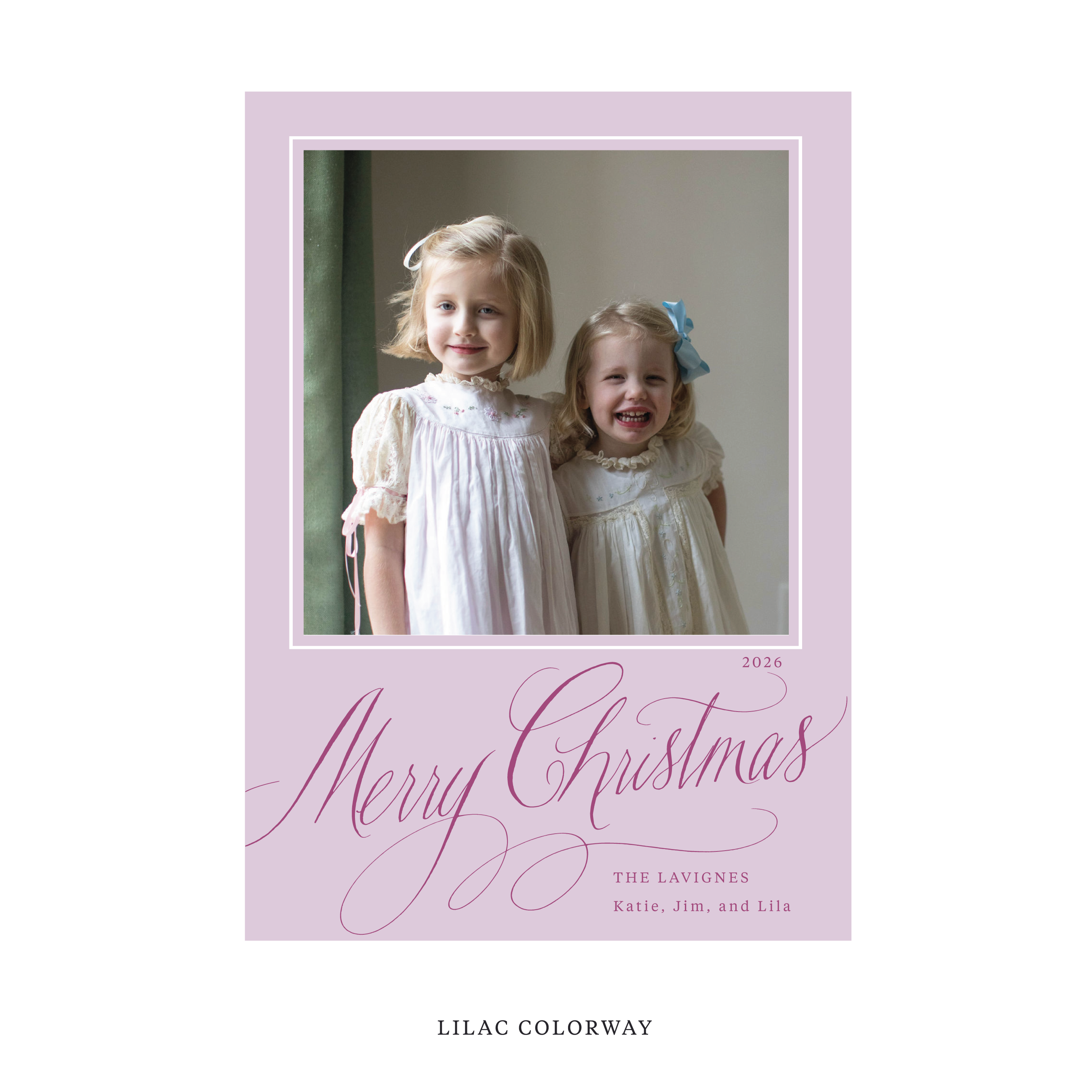 Lavigne Classic Flat Print Holiday Card, Large