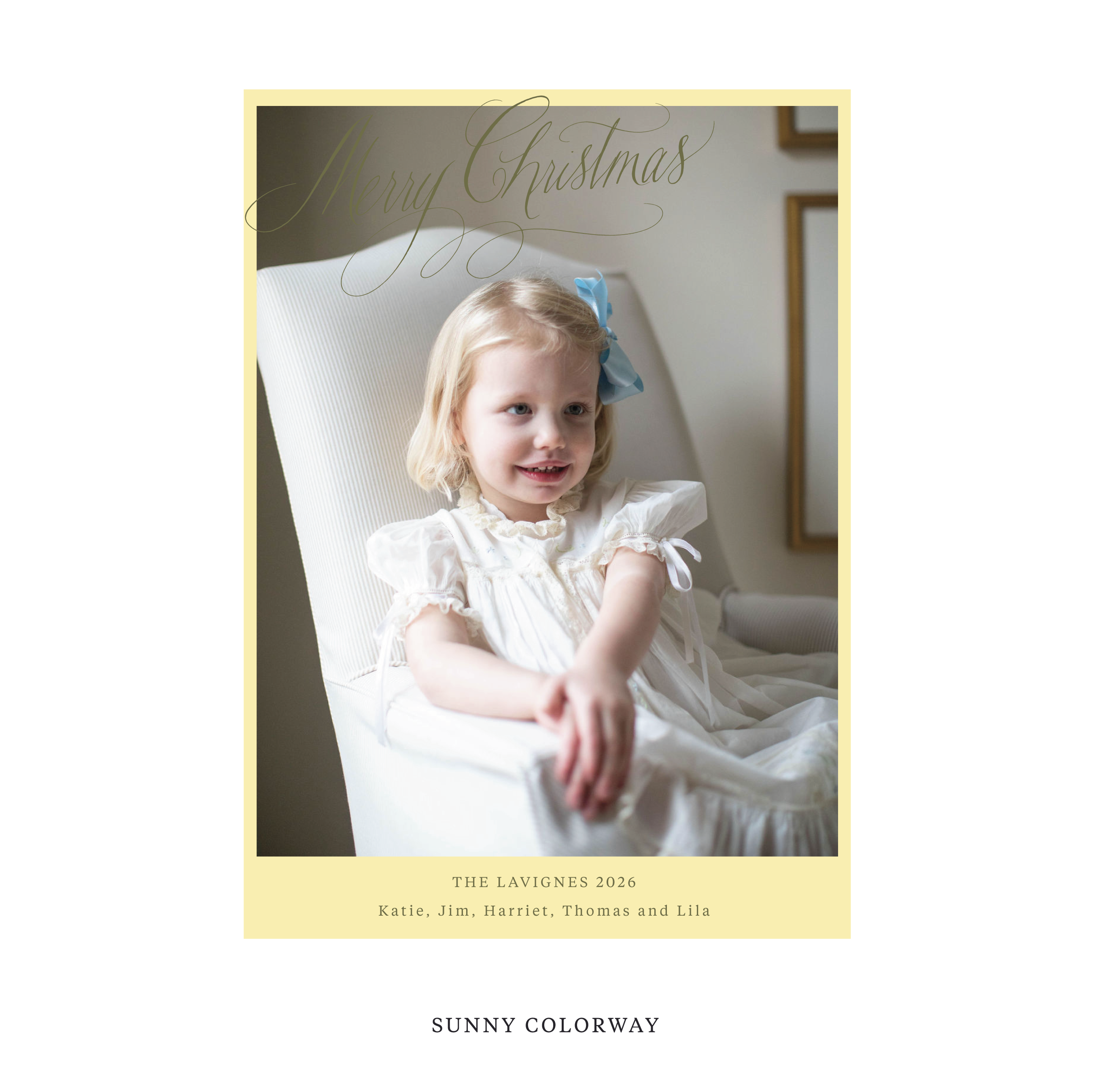 Celebrate the season with the Lavigne "Merry Christmas" Holiday Card by Stovall Collection. Featuring original hand-lettered artwork, this luxury personalized photo mount holiday card is available in 22 thoughtfully curated flat printing colorways.