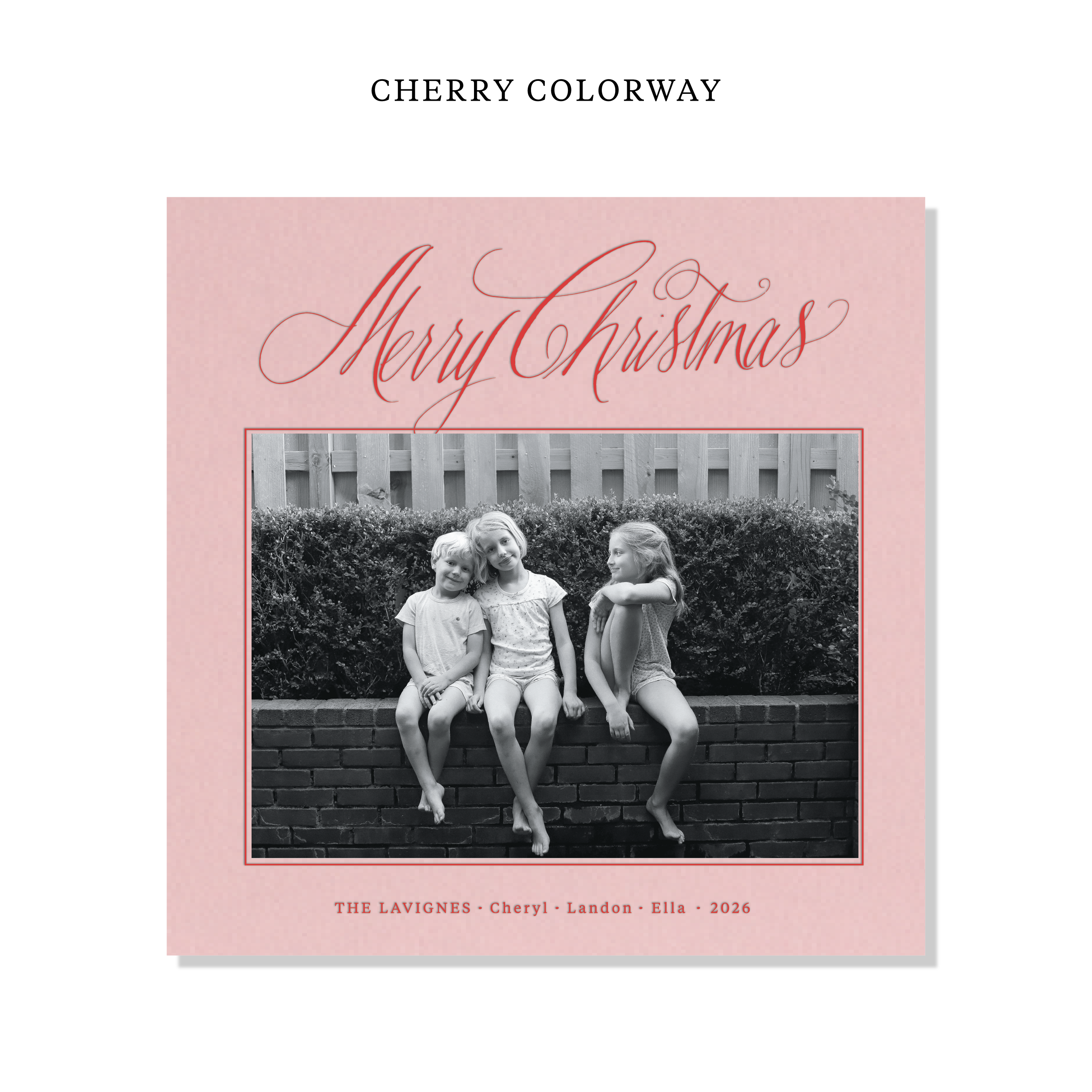 Lavigne Letterpress Holiday Card, Large Square (Colored Paper)
