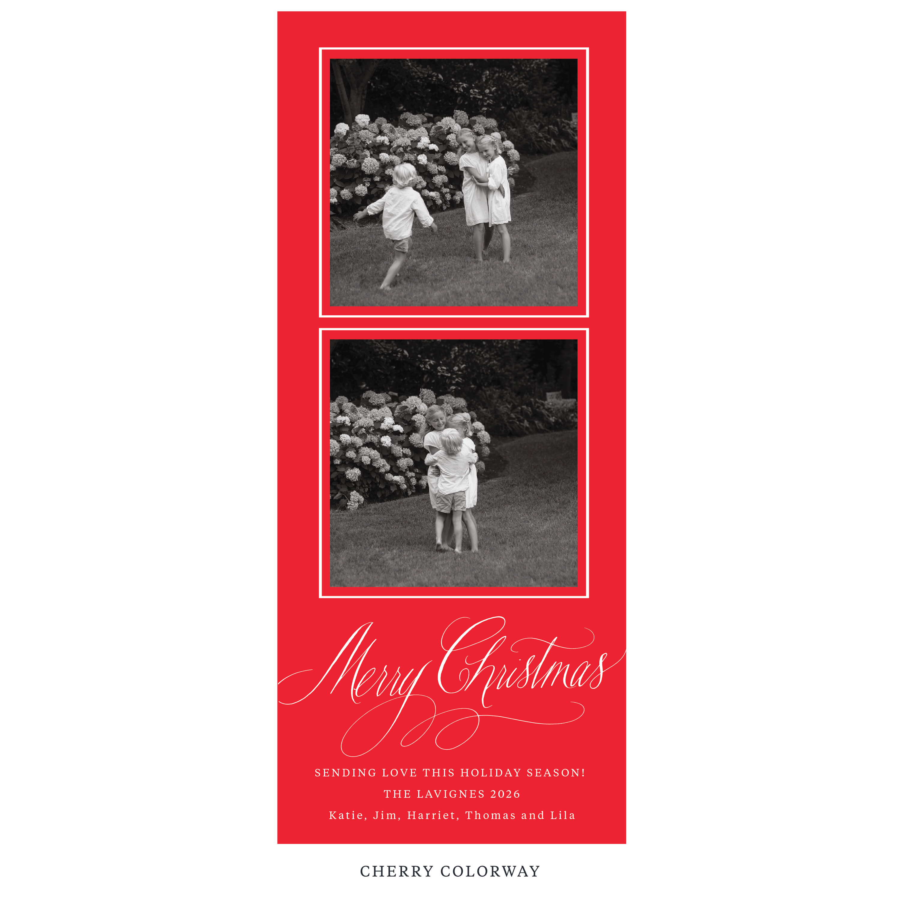 Lavigne Digital Photo Holiday Card, Skinny