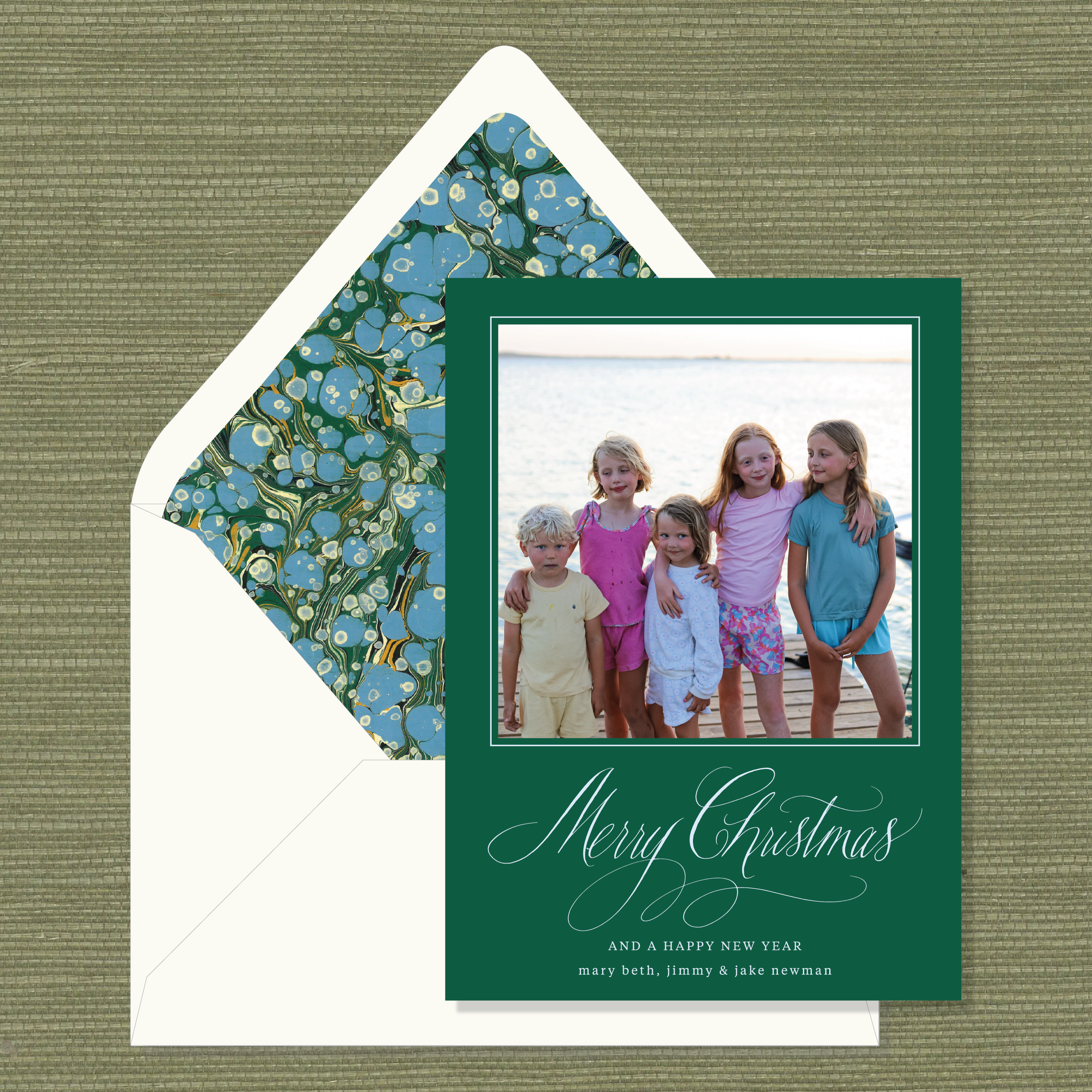 Mariella Marbled Classic Printed Holiday Card