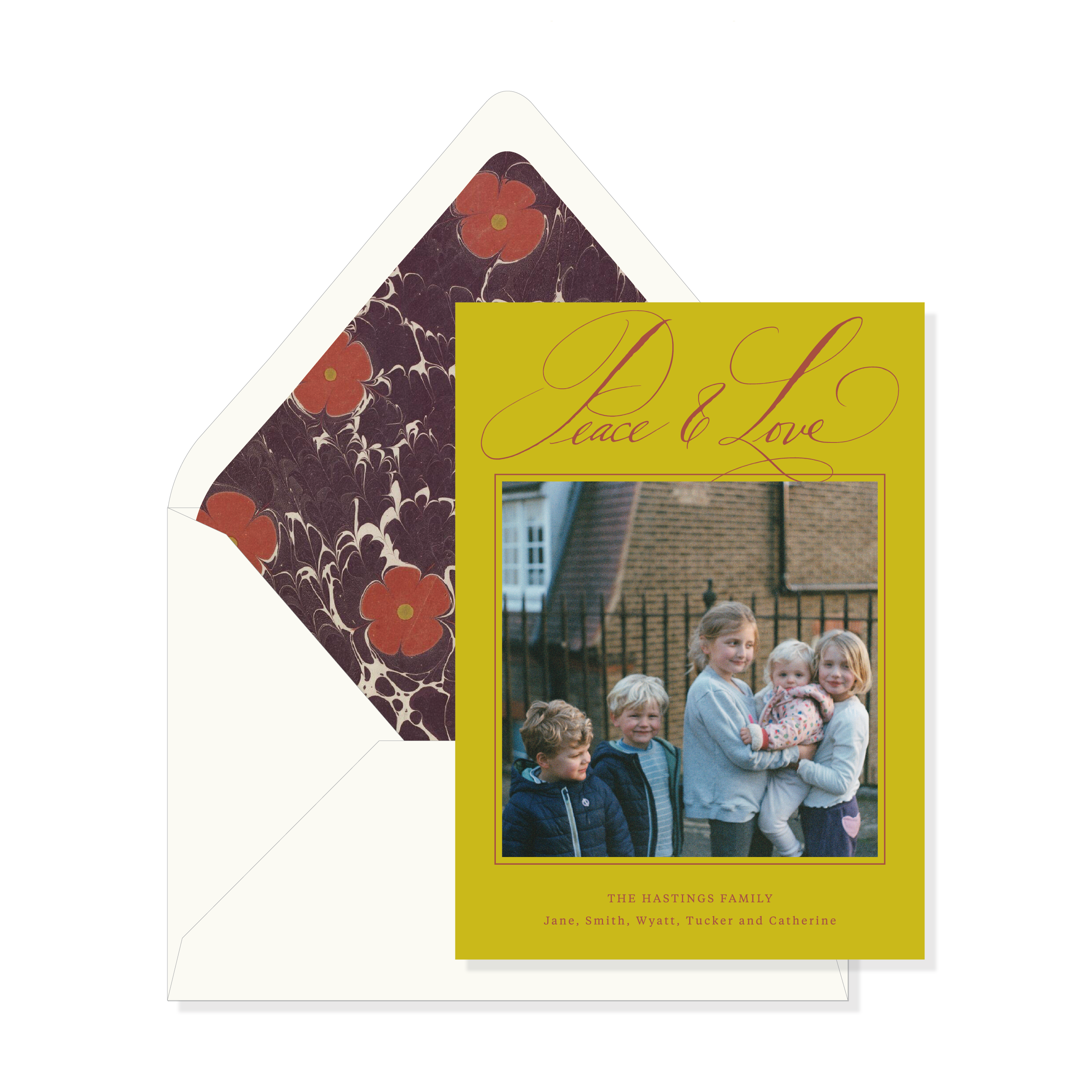 Bianca Hastings Marbled Classic Printed Holiday Card