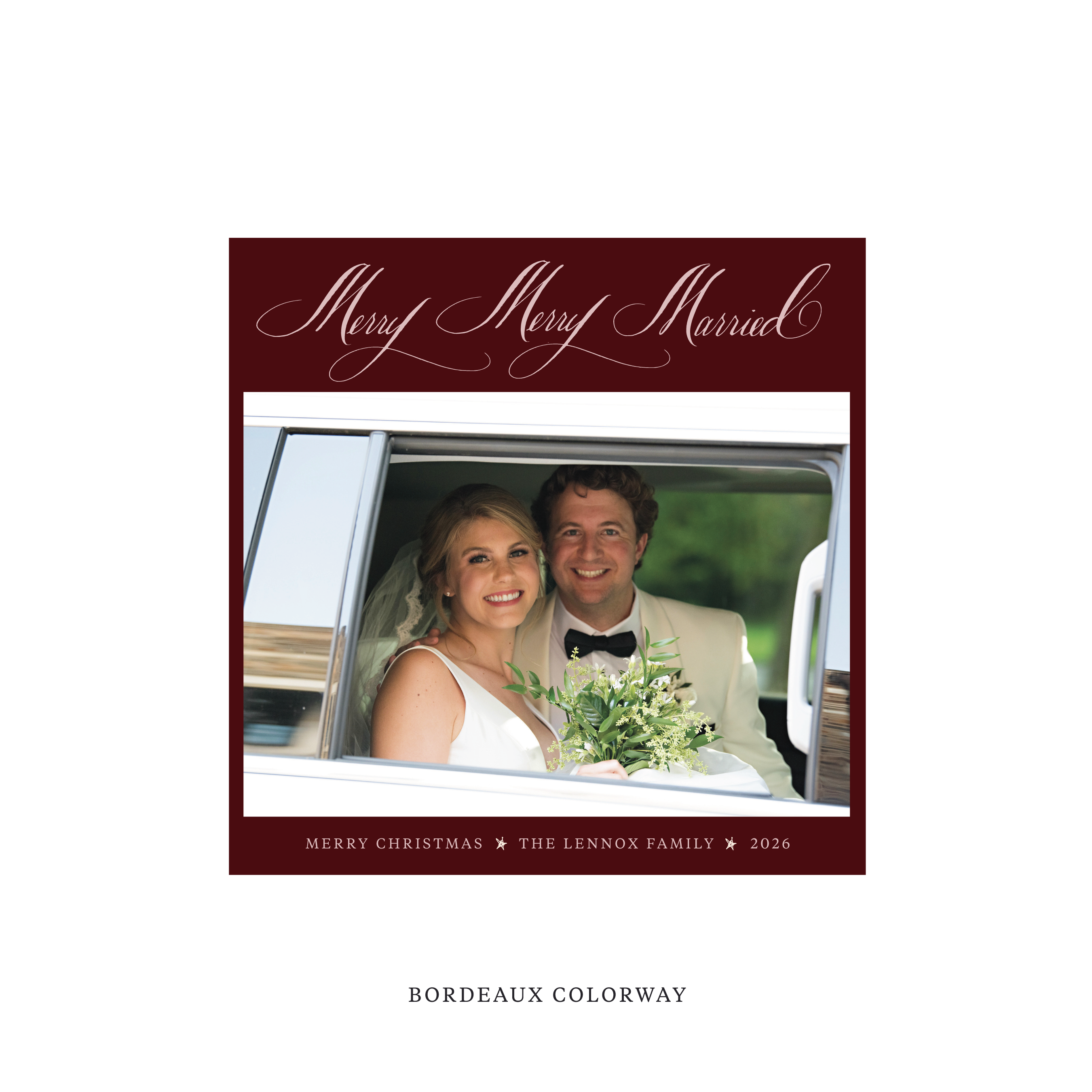 Lennox Classic Flat Print Holiday Card, Square