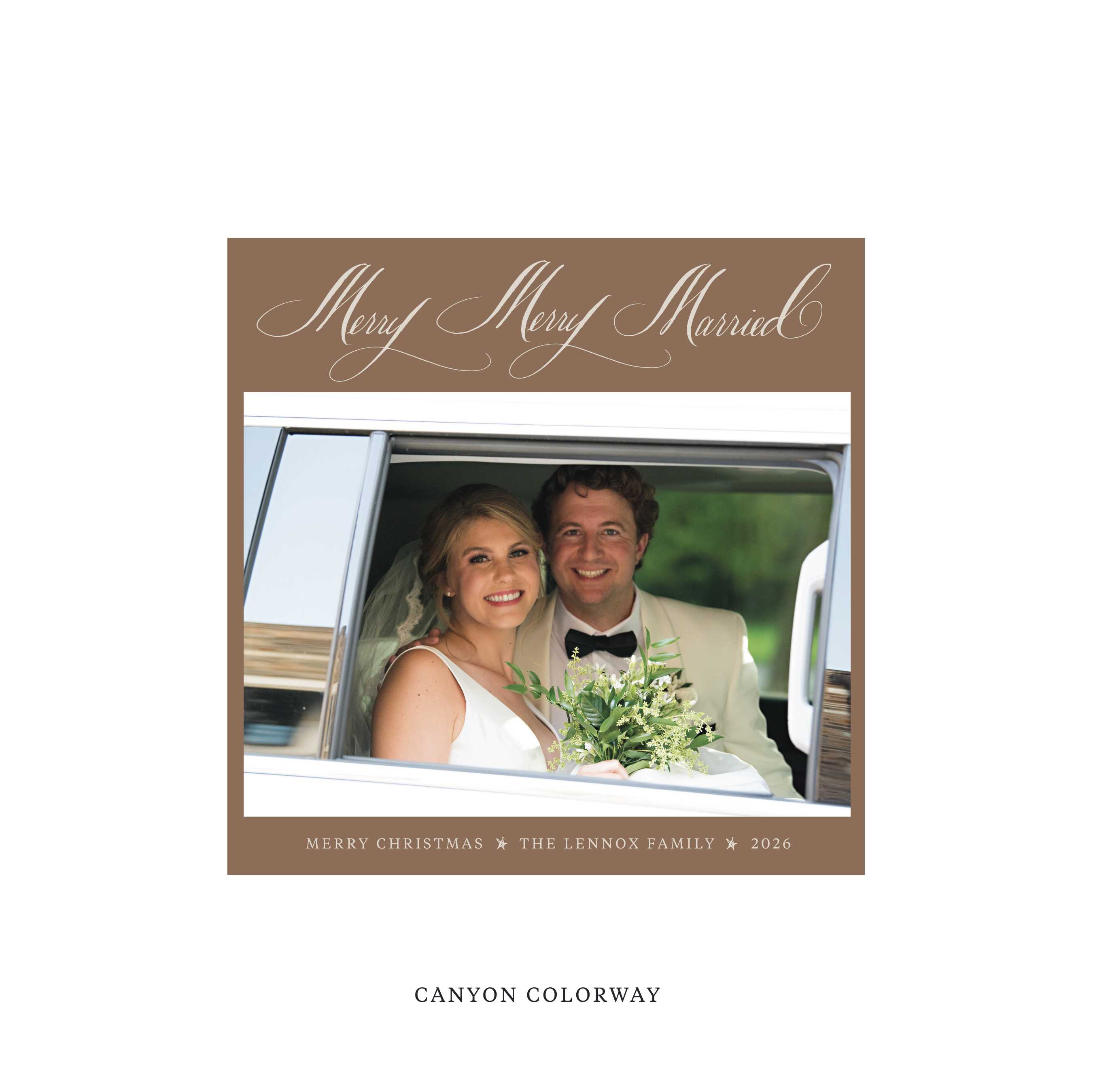 Lennox Classic Flat Print Holiday Card, Square