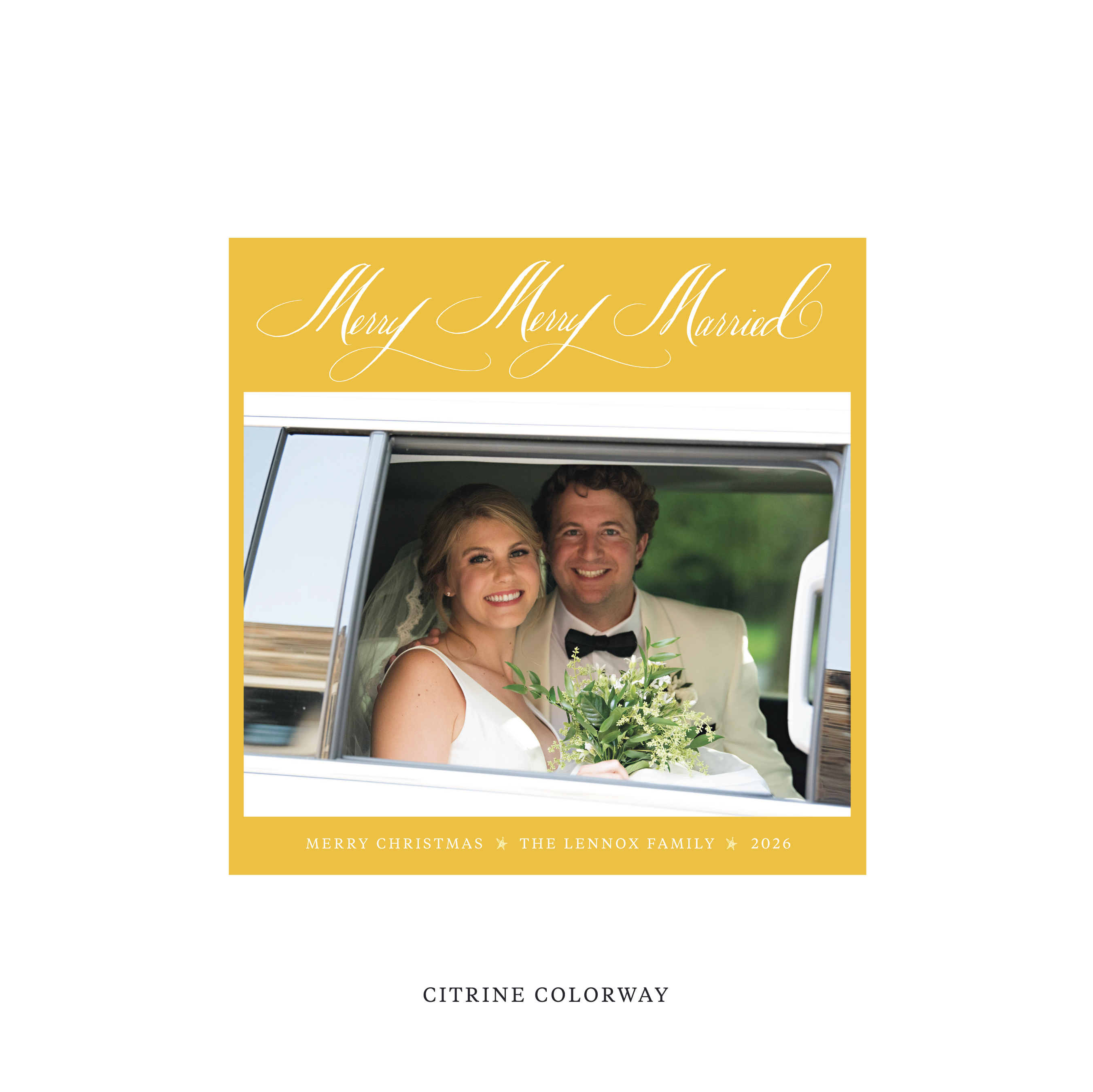 Lennox Classic Flat Print Holiday Card, Square