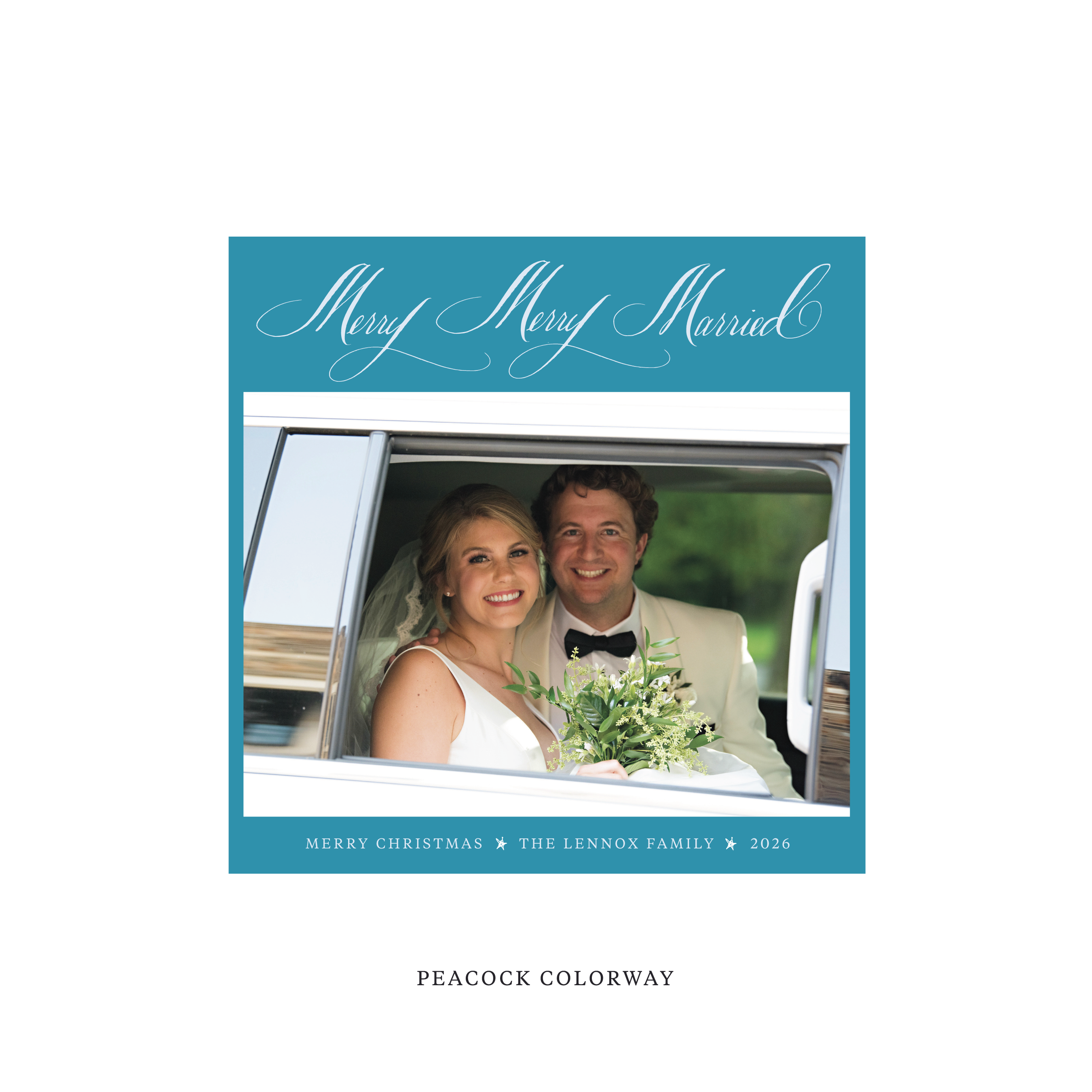 Lennox Classic Flat Print Holiday Card, Square