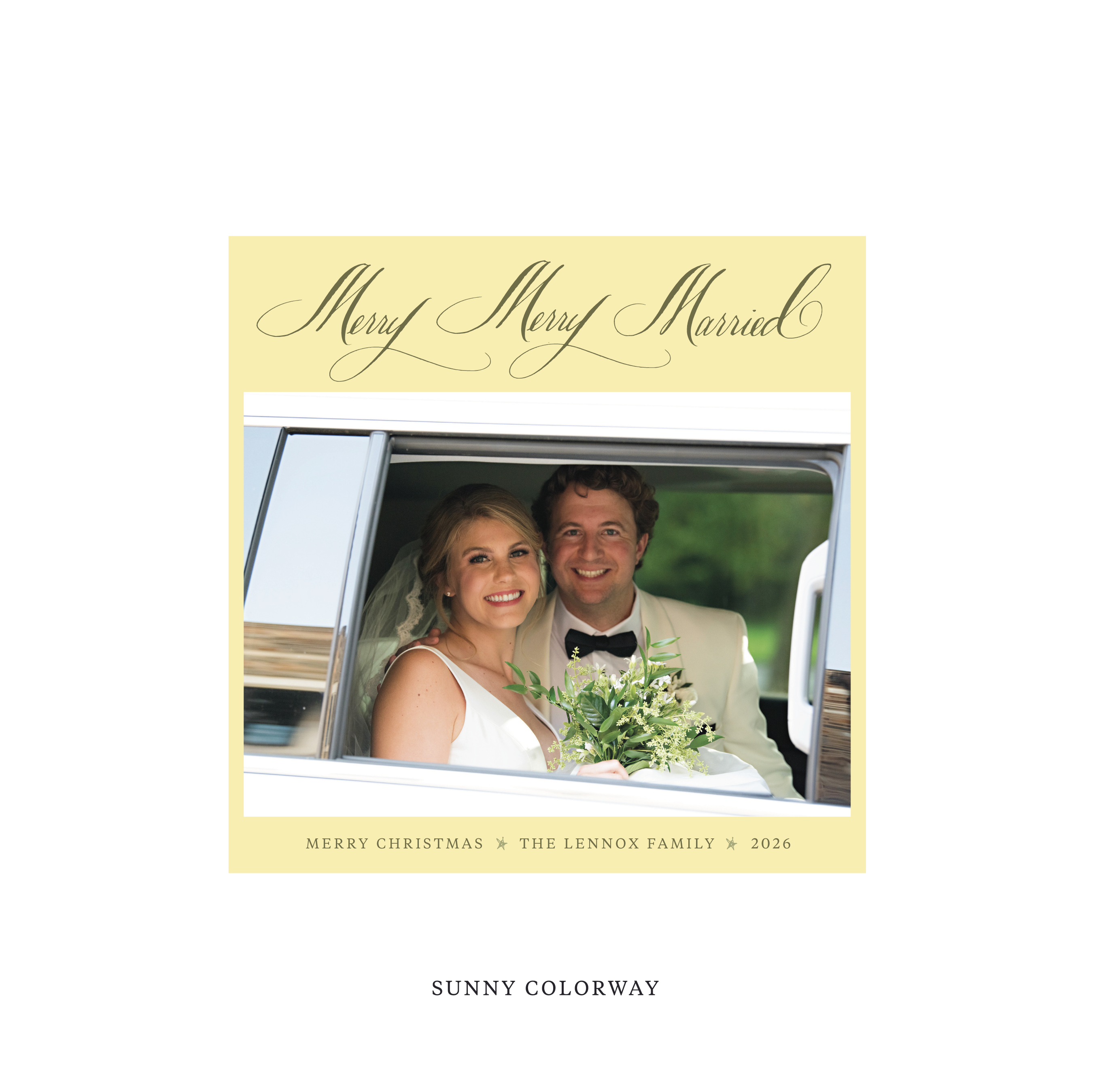 Lennox Classic Flat Print Holiday Card, Square