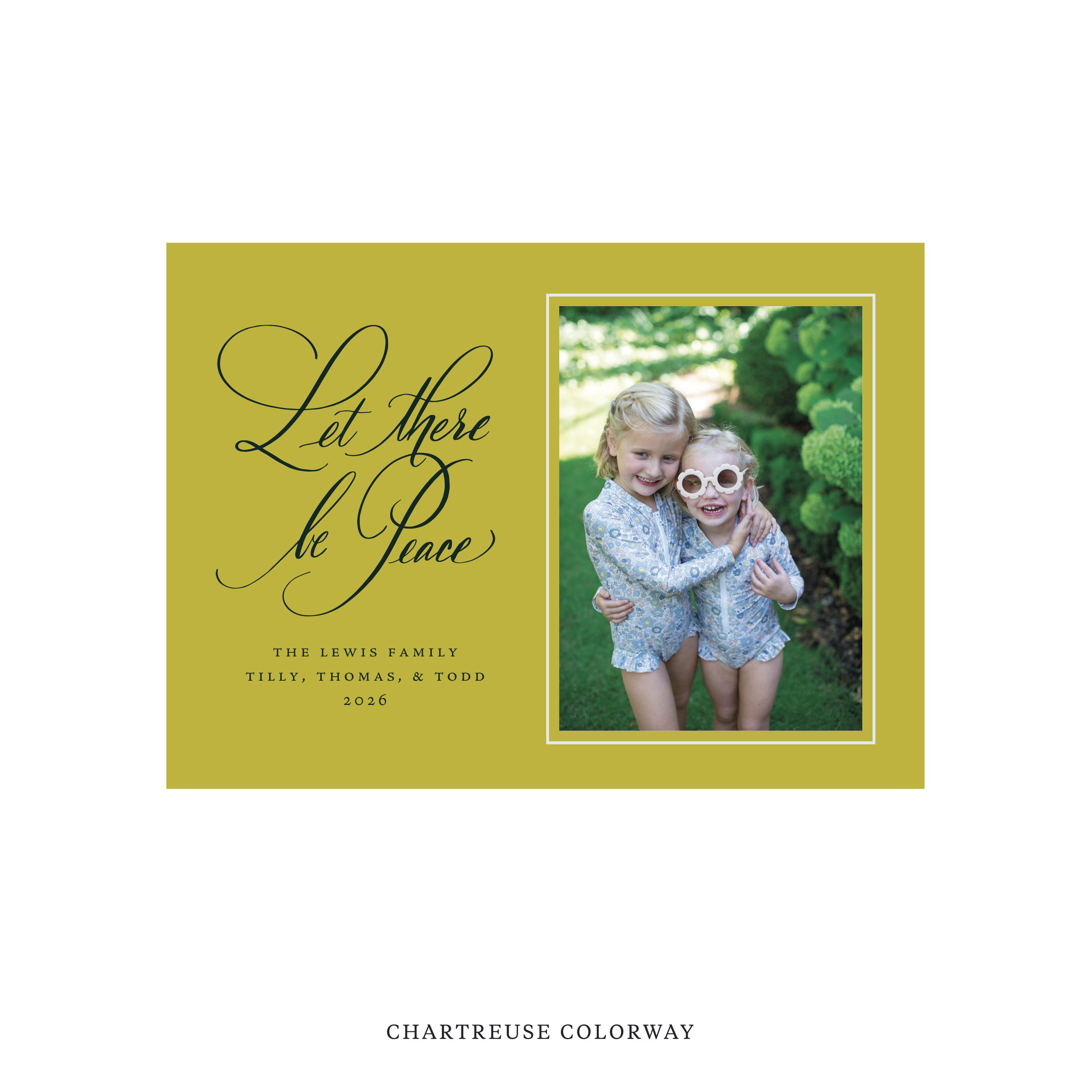Lewis Classic Flat Print Holiday Card, Medium