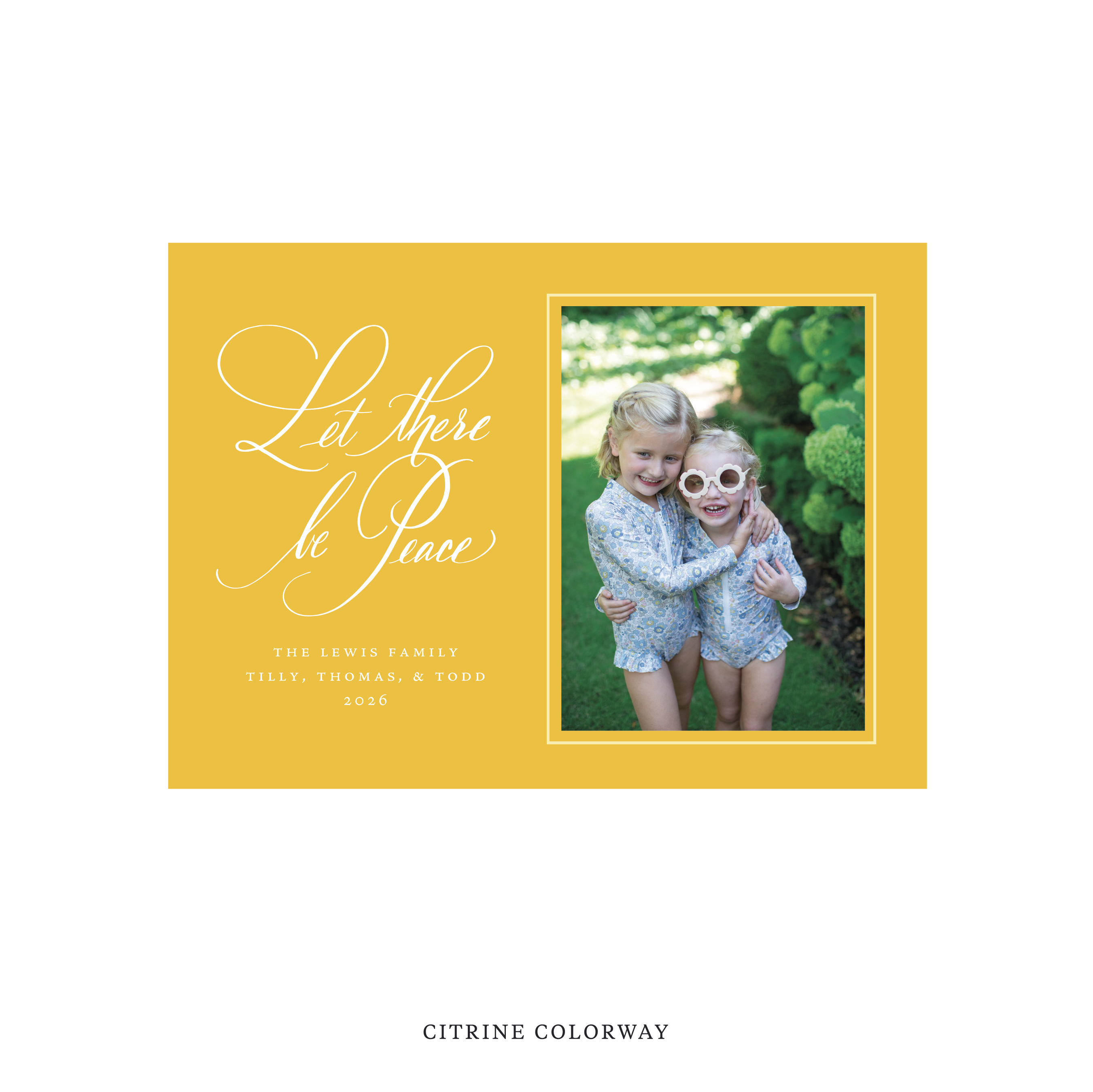Lewis Classic Flat Print Holiday Card, Medium