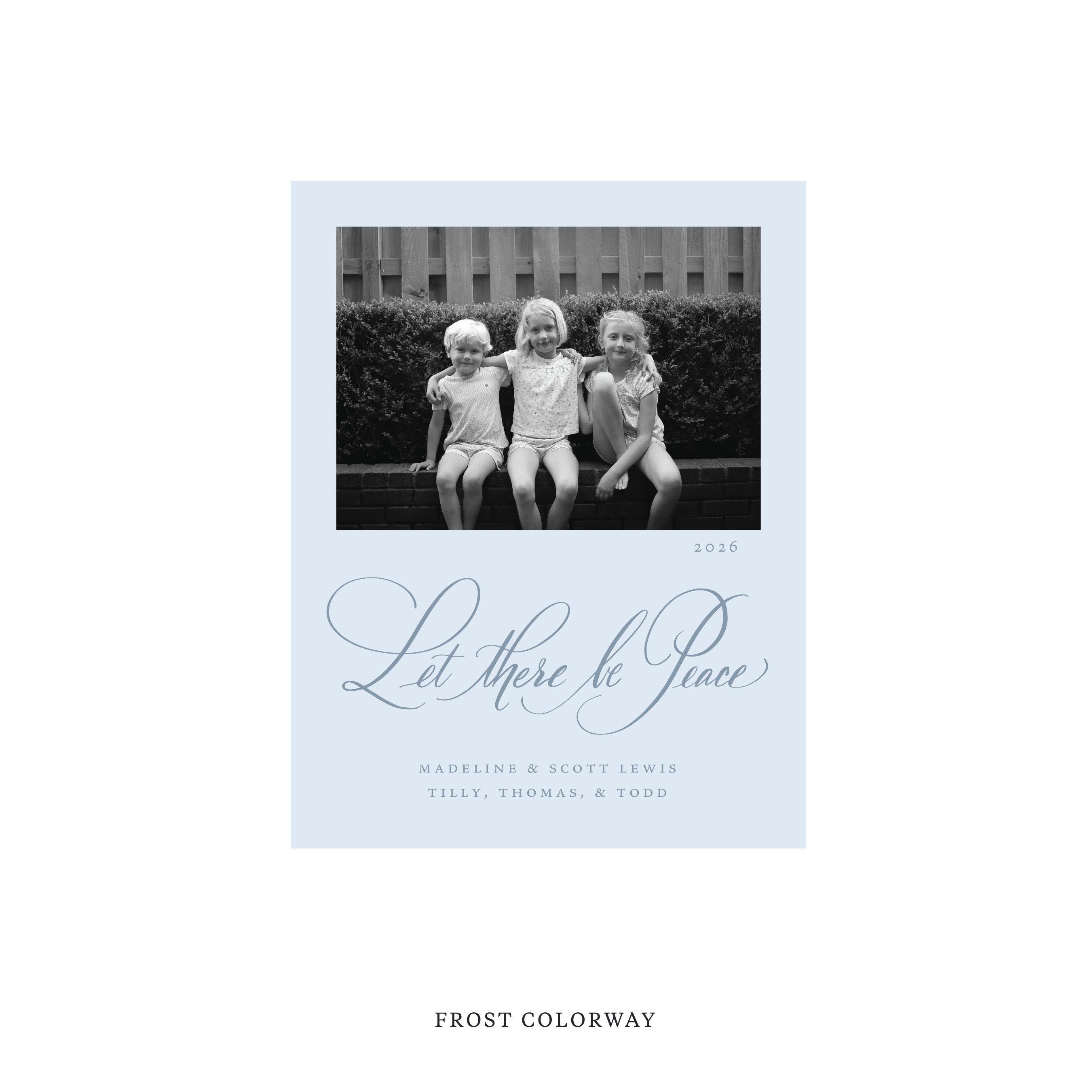Lewis Classic Flat Print Holiday Card, Small