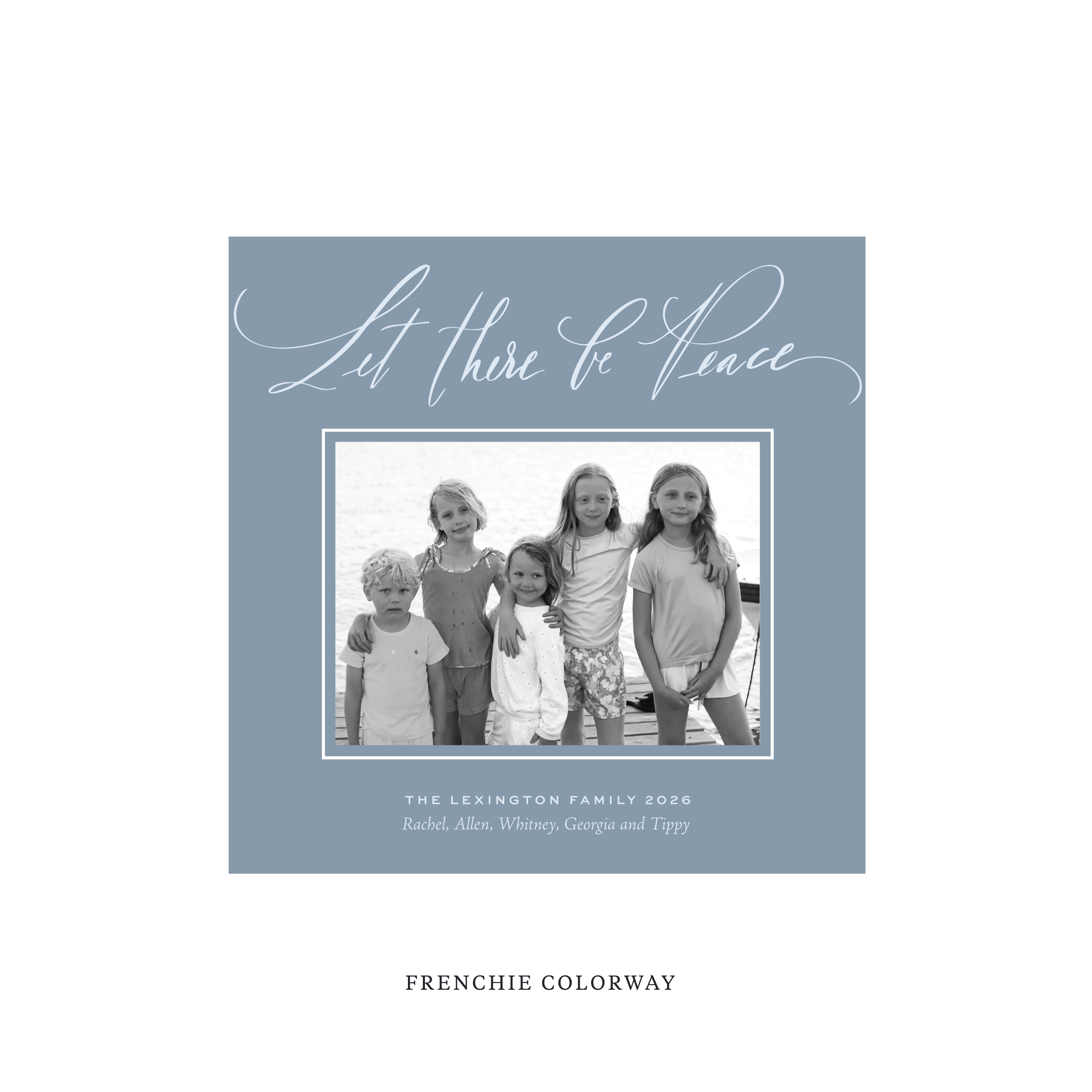 Lexington Classic Flat Print Holiday Card, Square