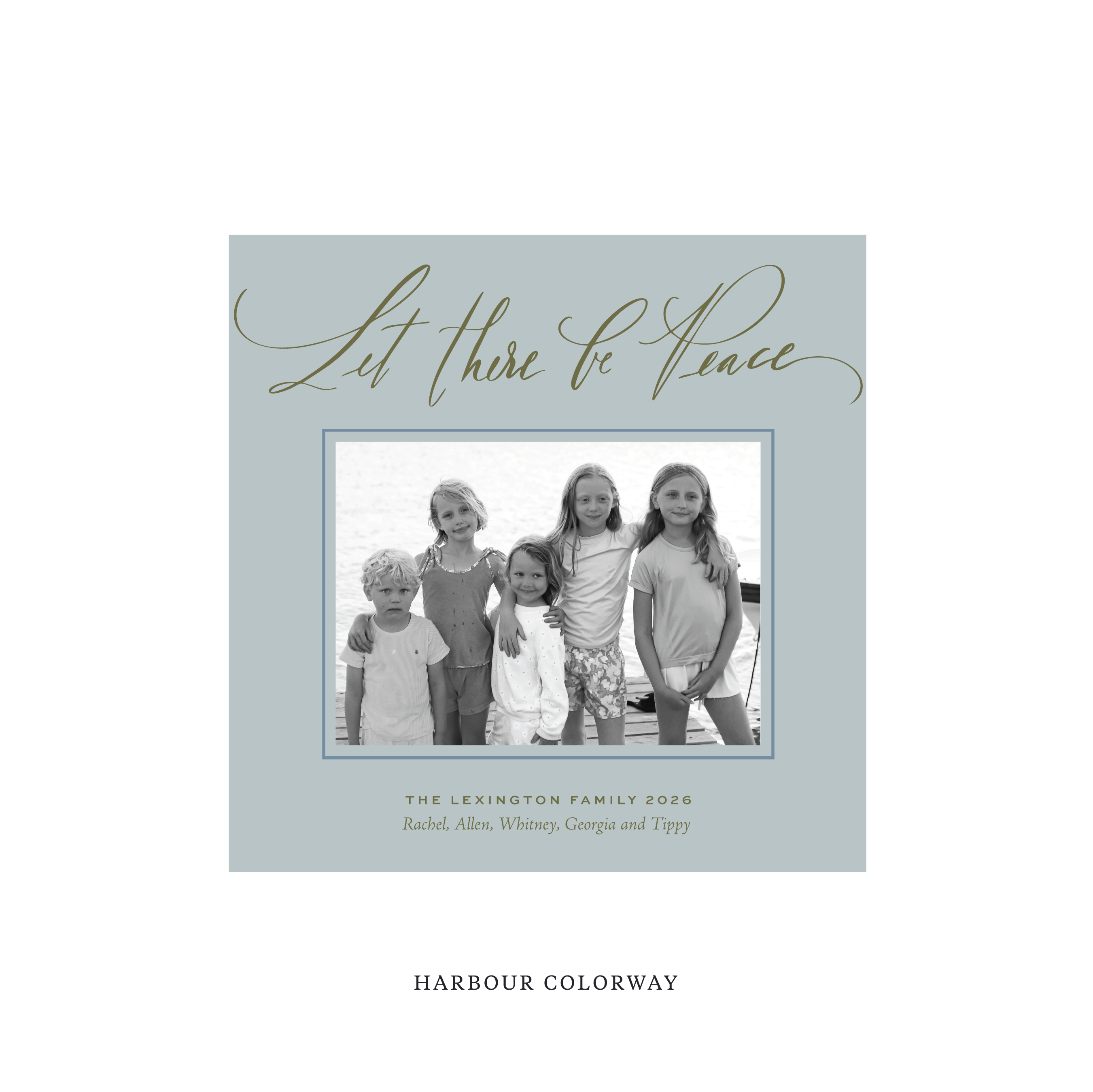 Lexington Classic Flat Print Holiday Card, Square