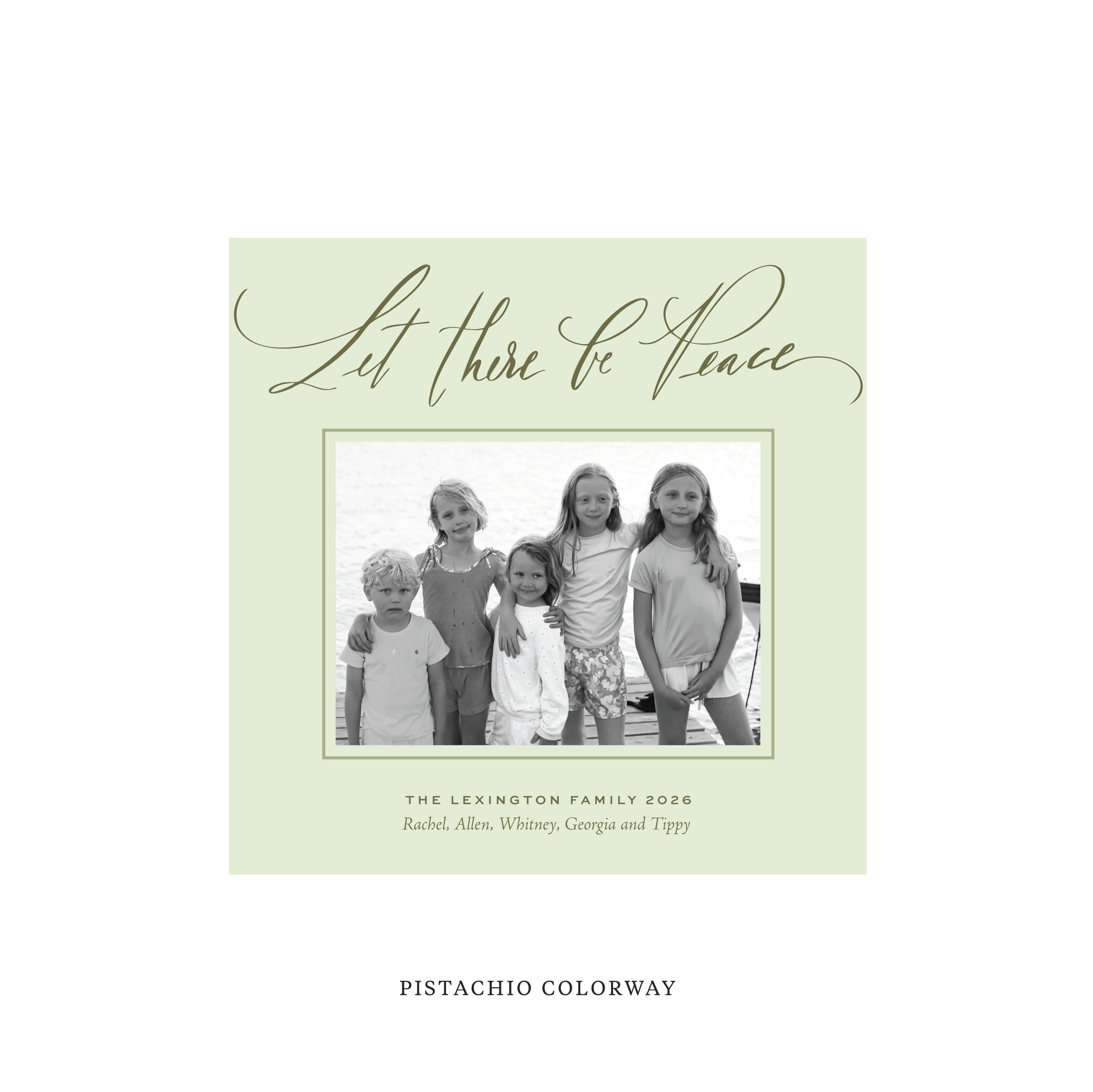 Lexington Classic Flat Print Holiday Card, Square