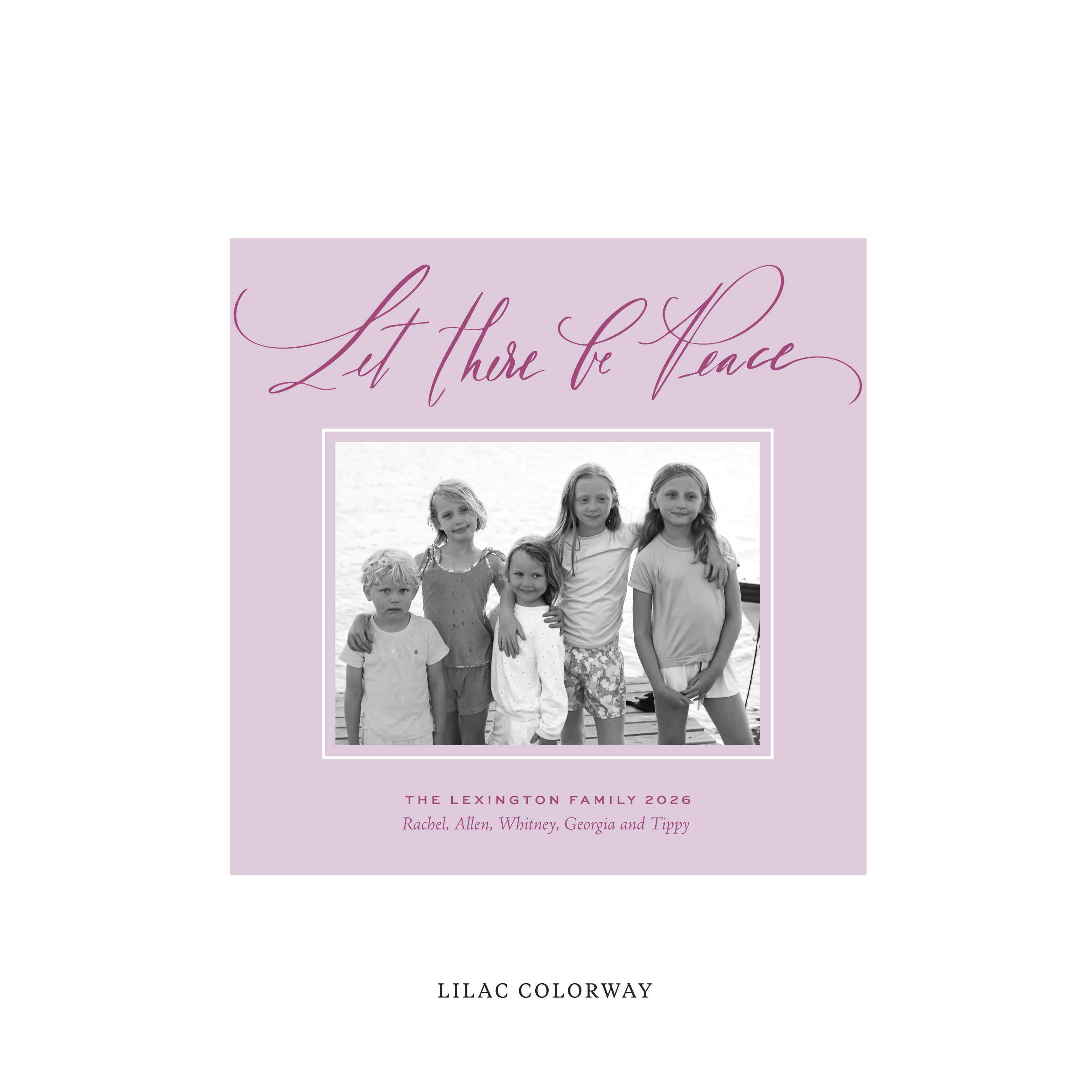 Lexington Classic Flat Print Holiday Card, Square