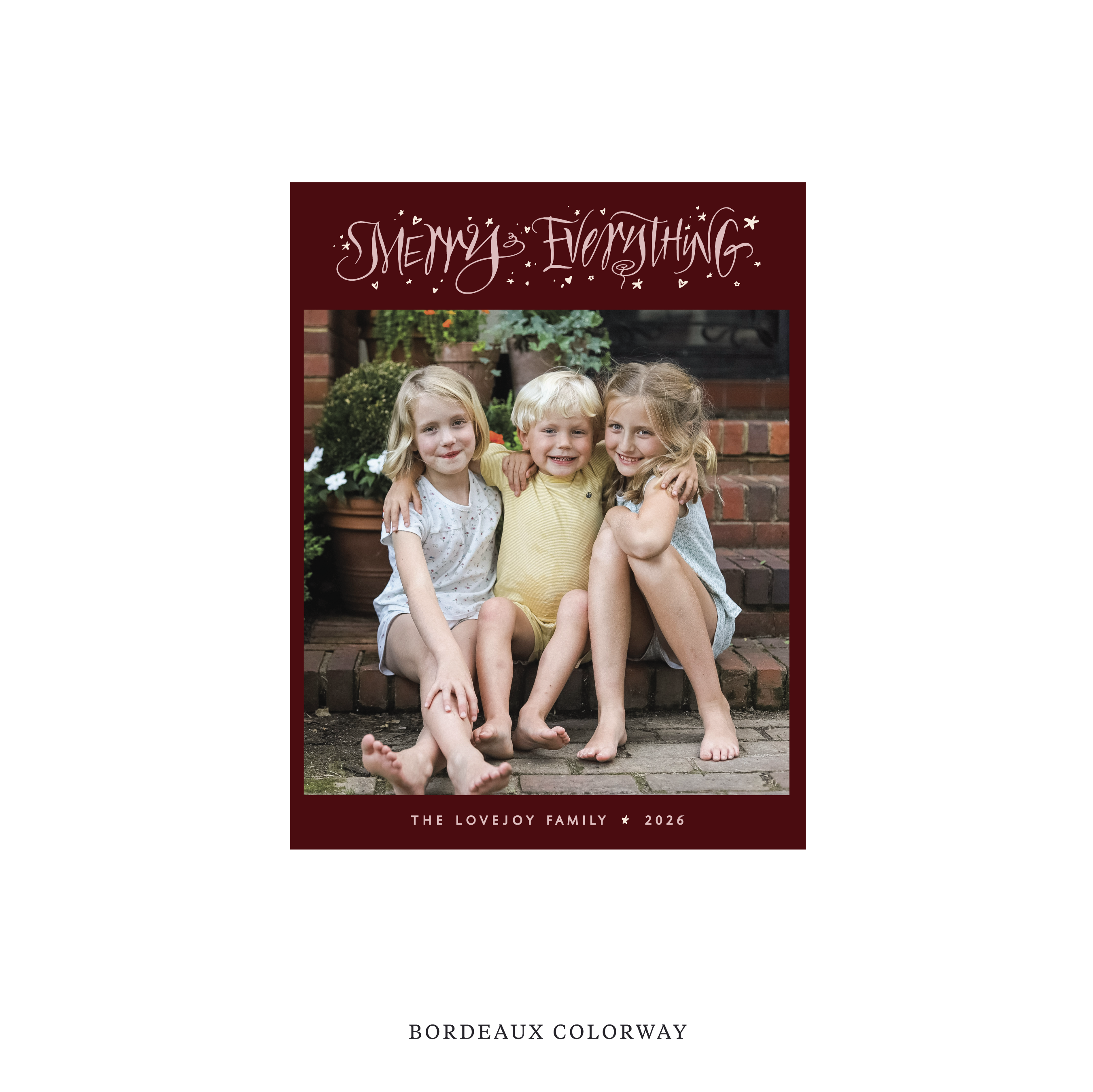 Ansley Classic Flat Print Holiday Card, Small