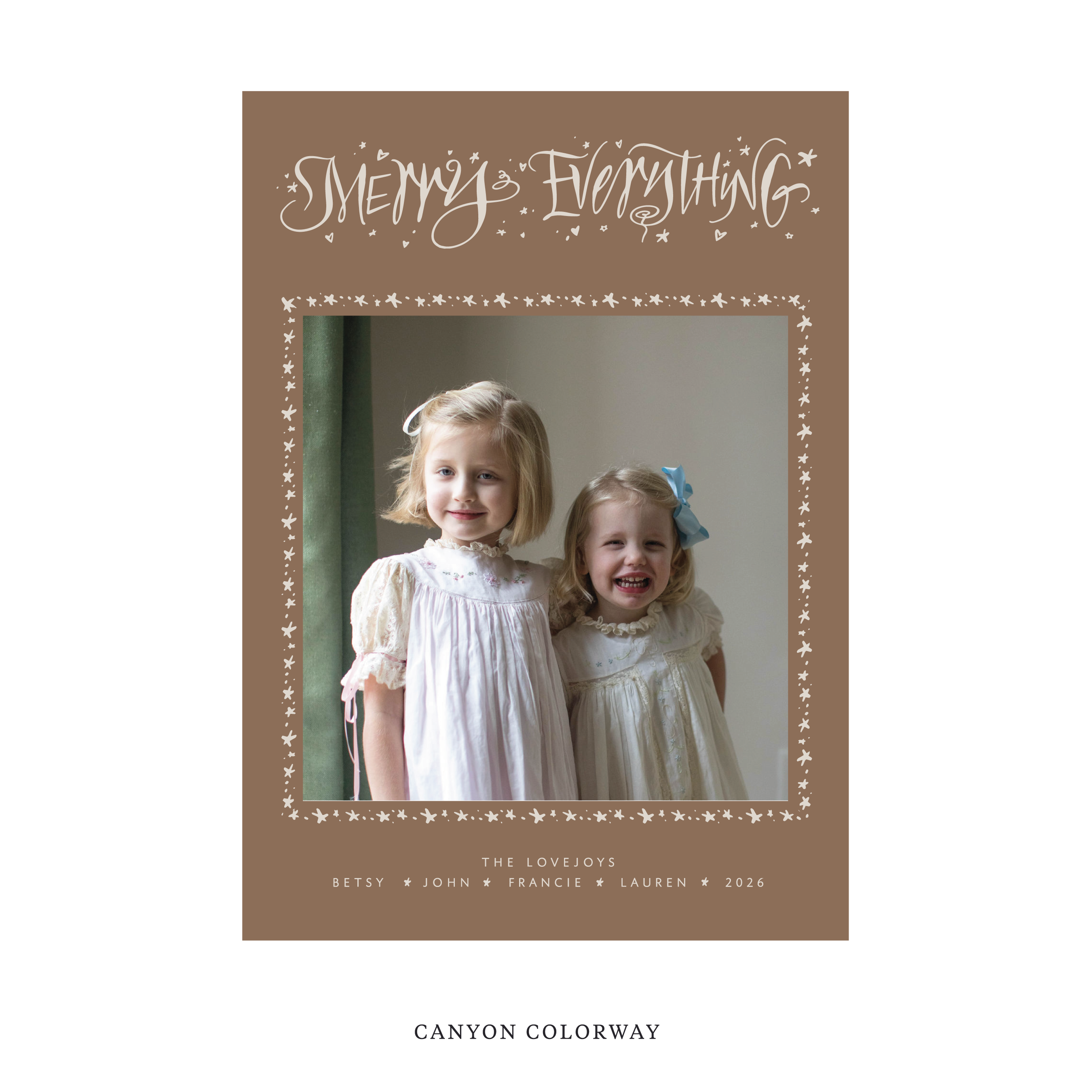 Ansley Classic Flat Print Holiday Card, Large