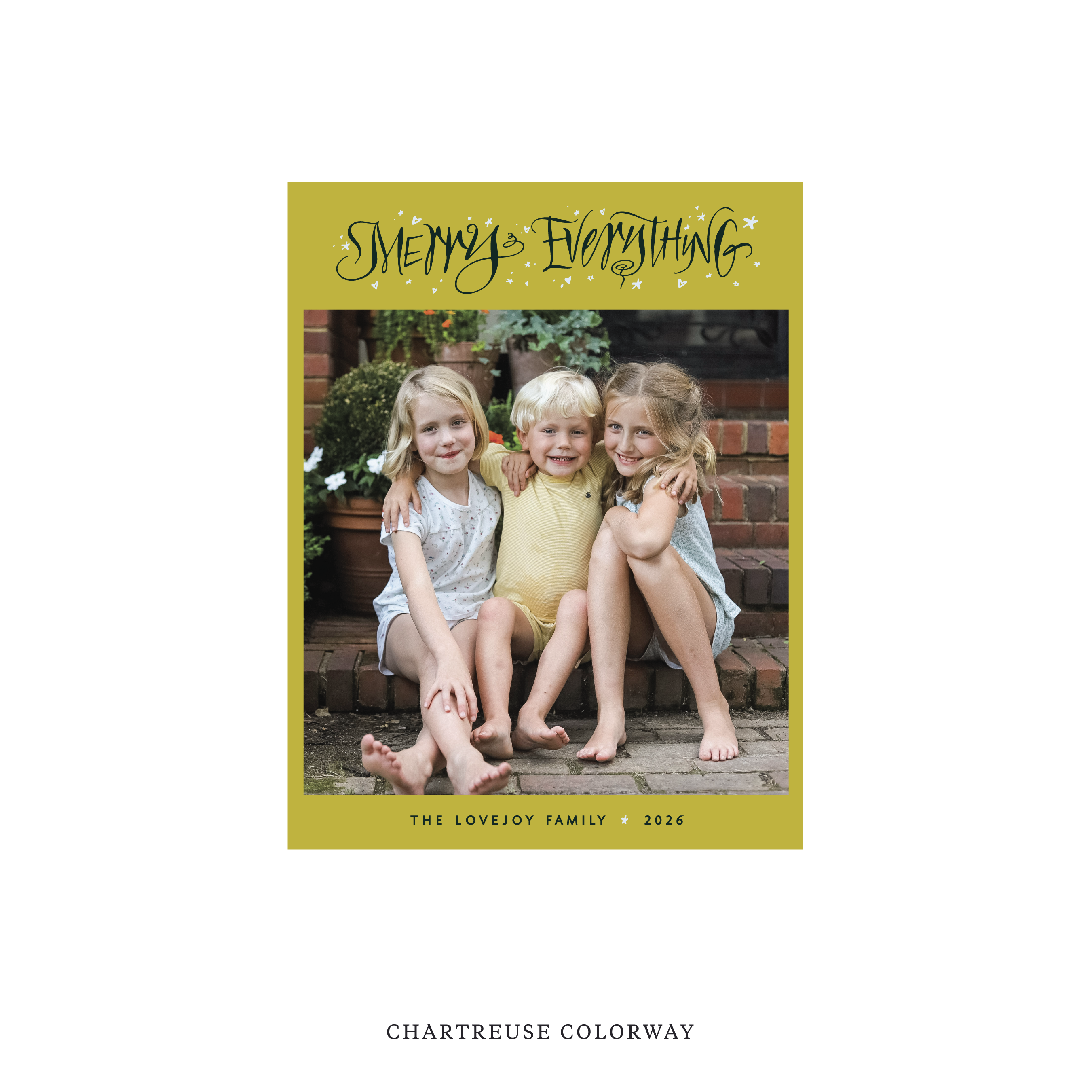 Ansley Classic Flat Print Holiday Card, Small
