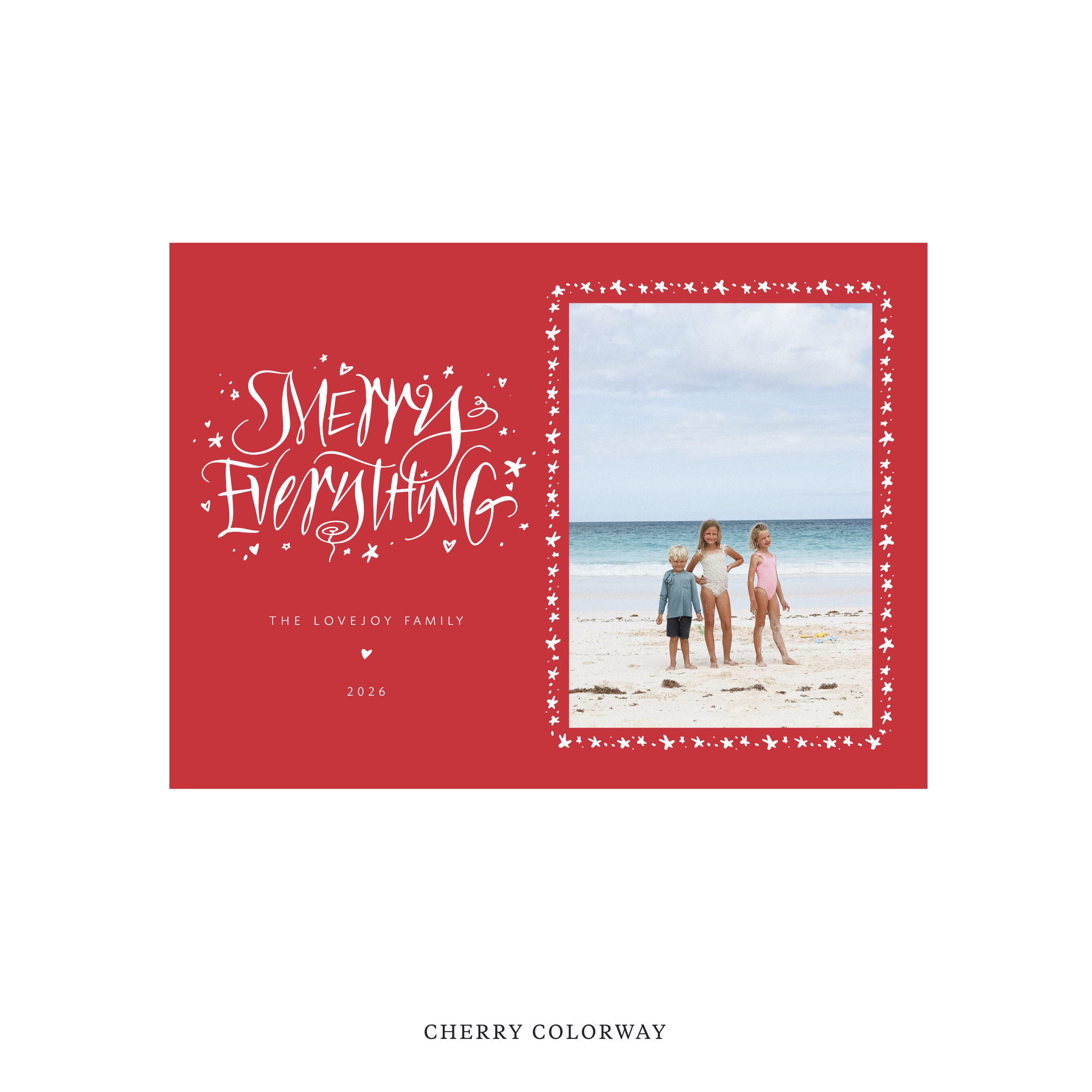 Ansley Classic Flat Print Holiday Card, Medium
