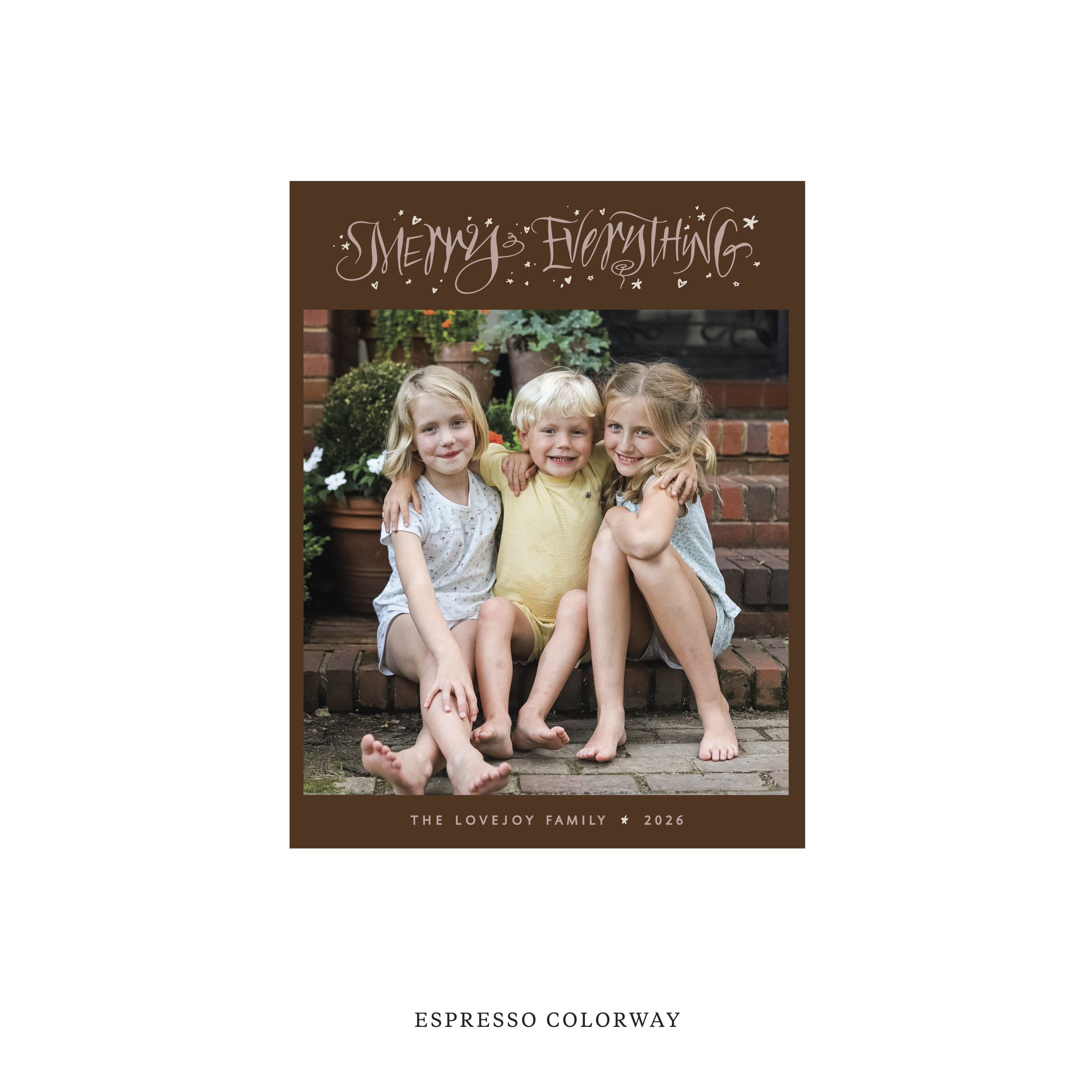 Ansley Classic Flat Print Holiday Card, Small