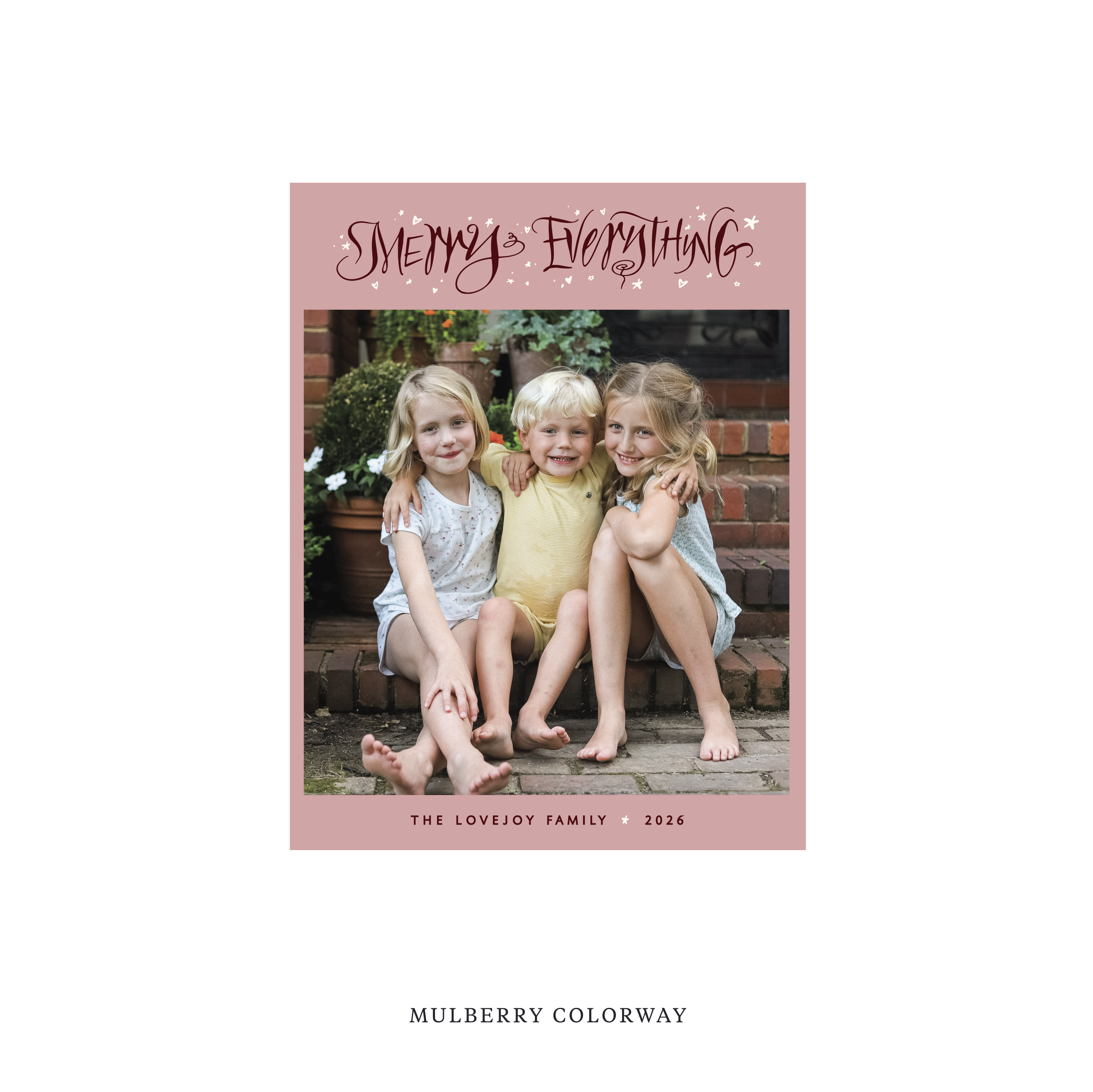 Ansley Classic Flat Print Holiday Card, Small