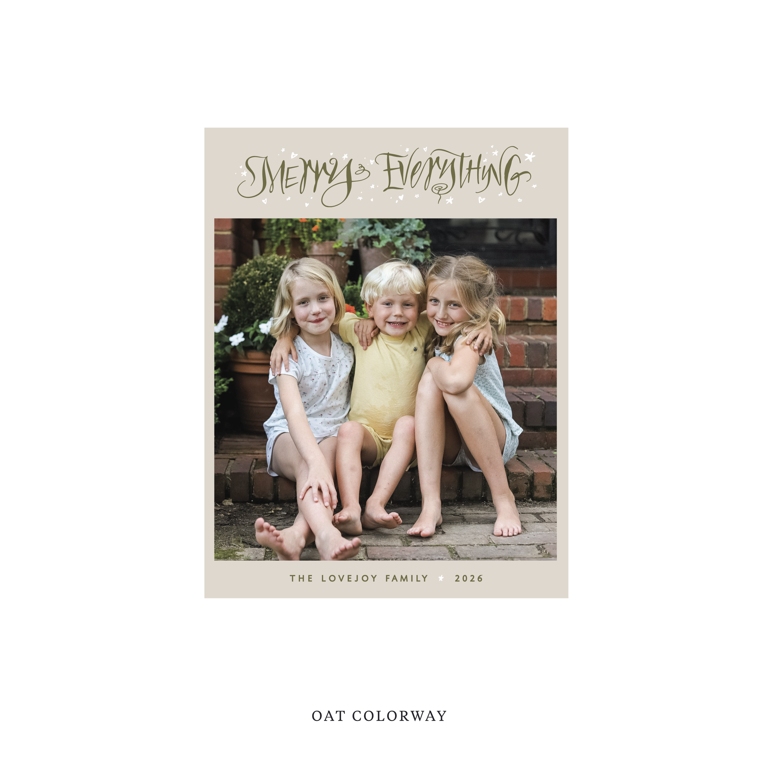 Ansley Classic Flat Print Holiday Card, Small
