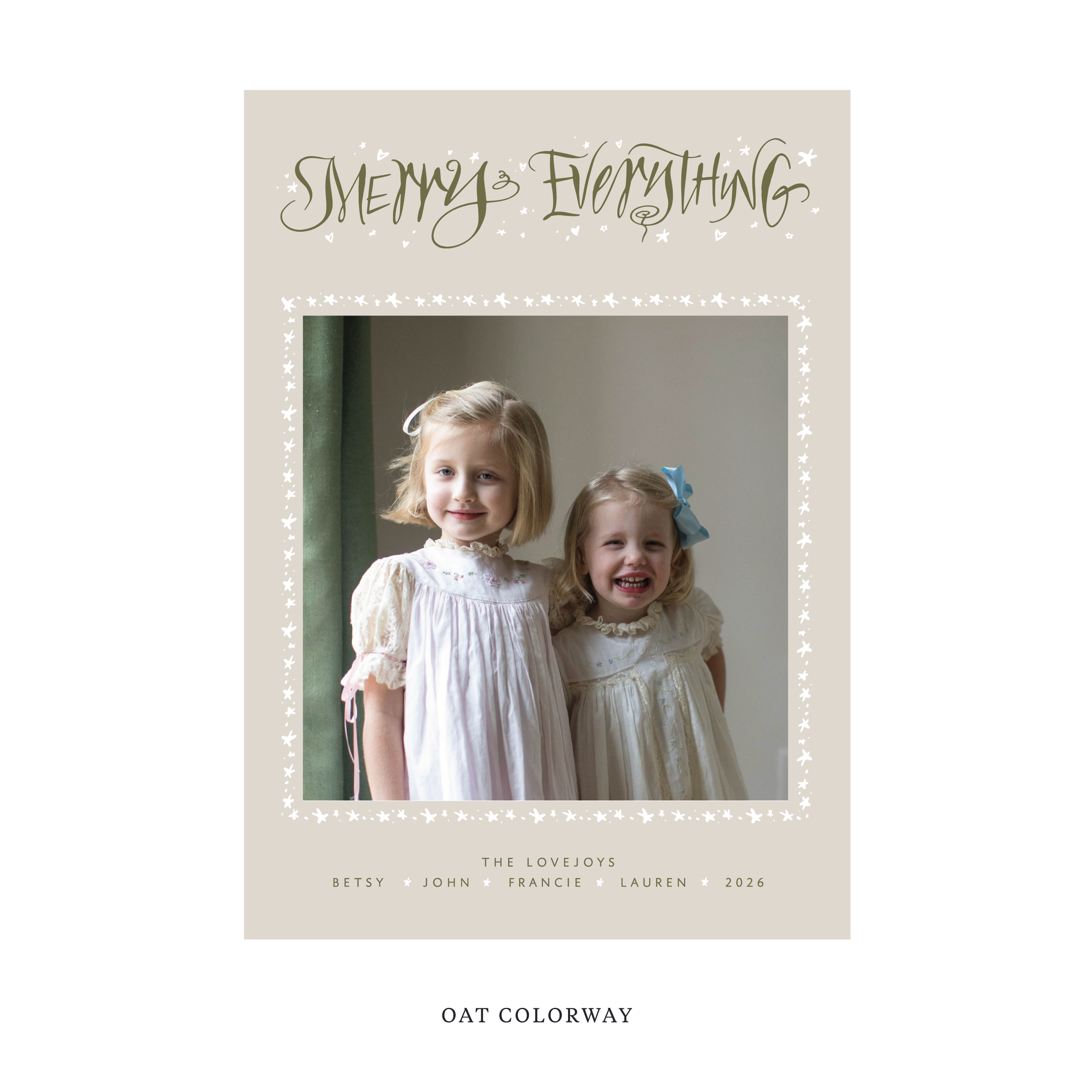 Ansley Classic Flat Print Holiday Card, Large