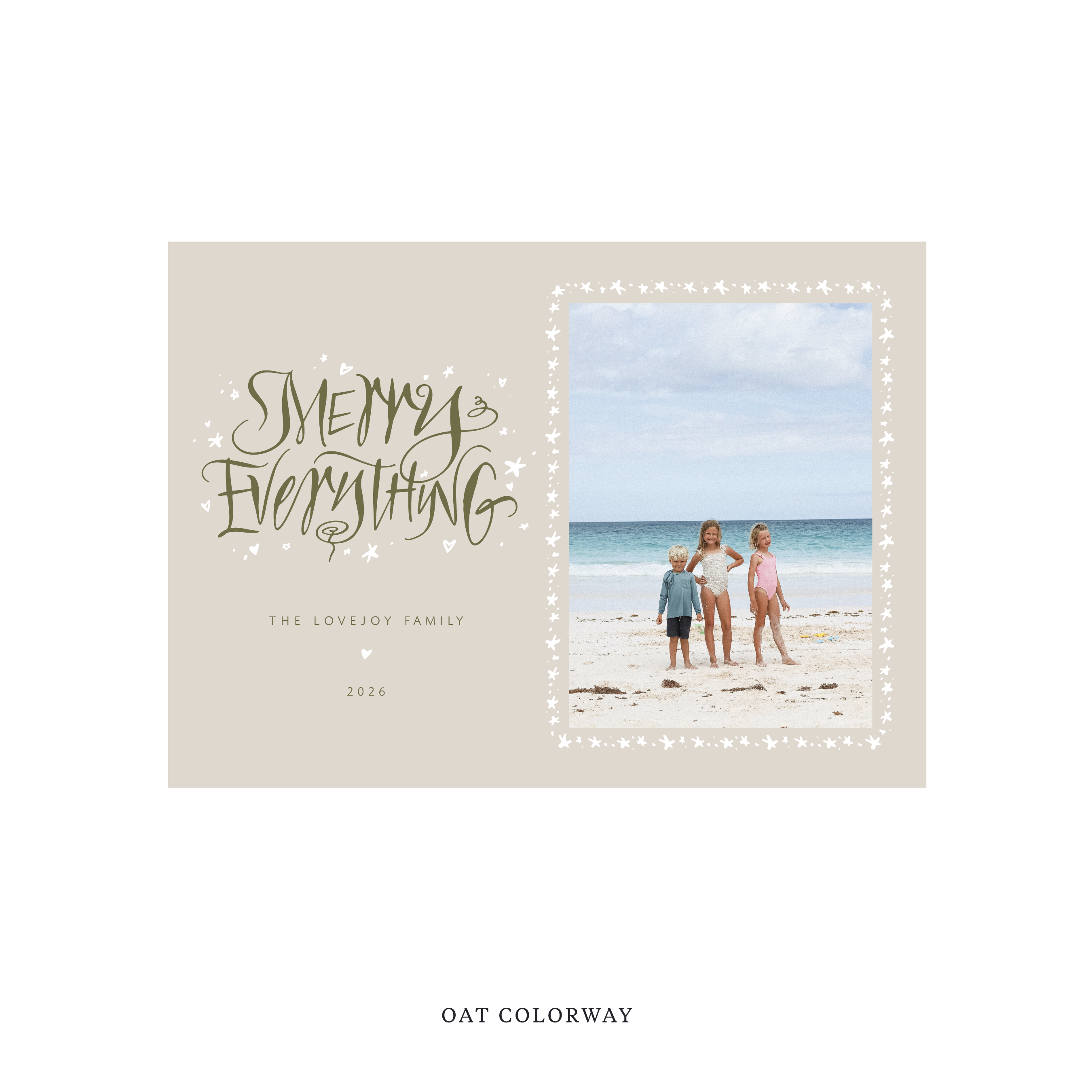 Ansley Classic Flat Print Holiday Card, Medium