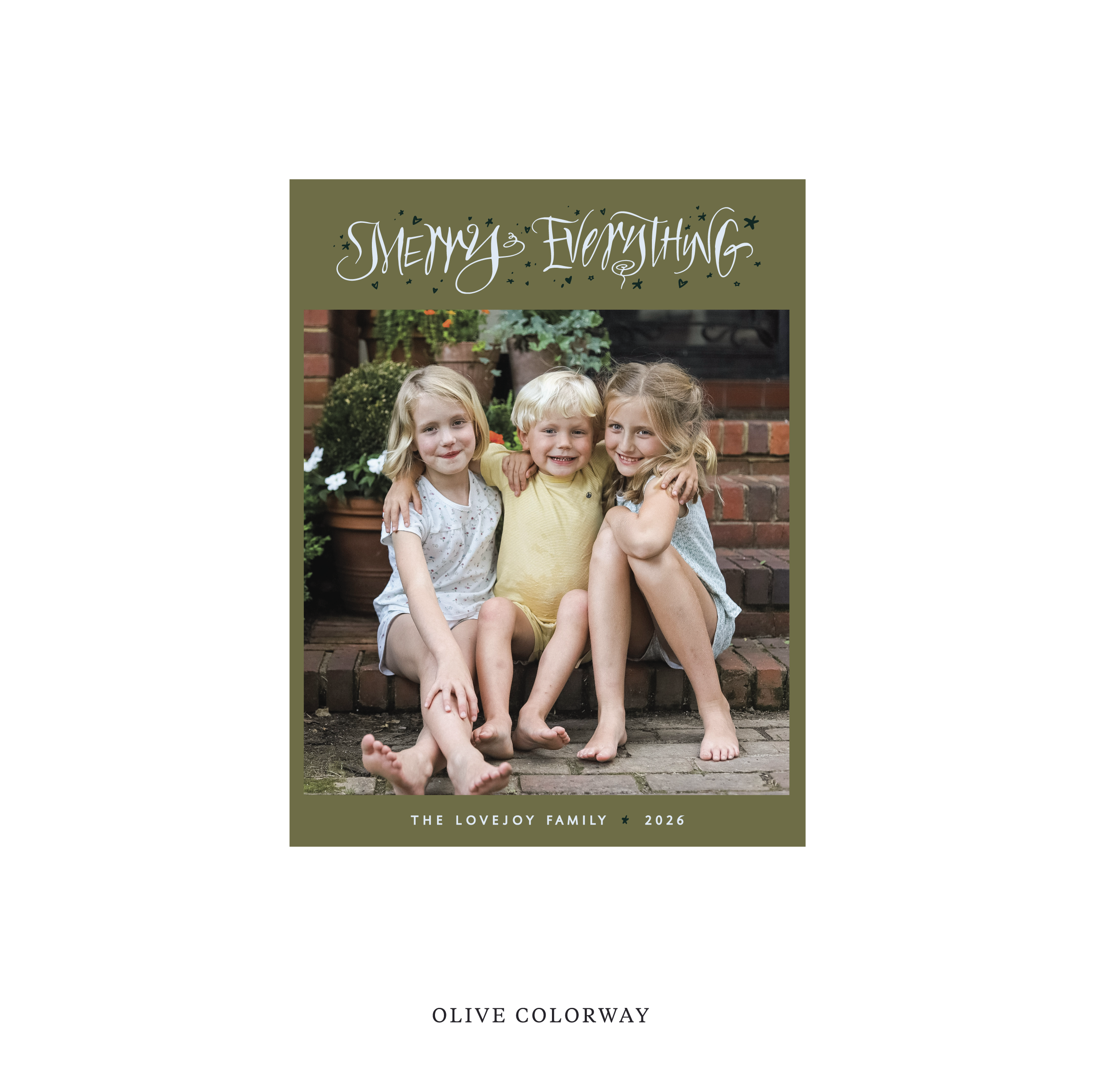 Ansley Classic Flat Print Holiday Card, Small
