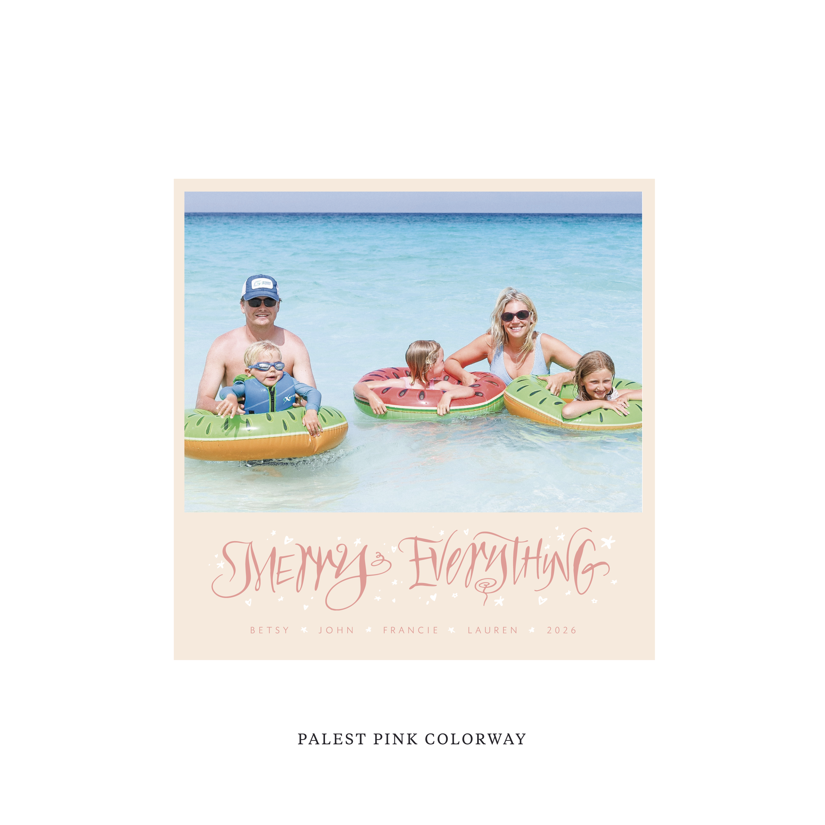 Ansley Classic Flat Print Holiday Card, Square
