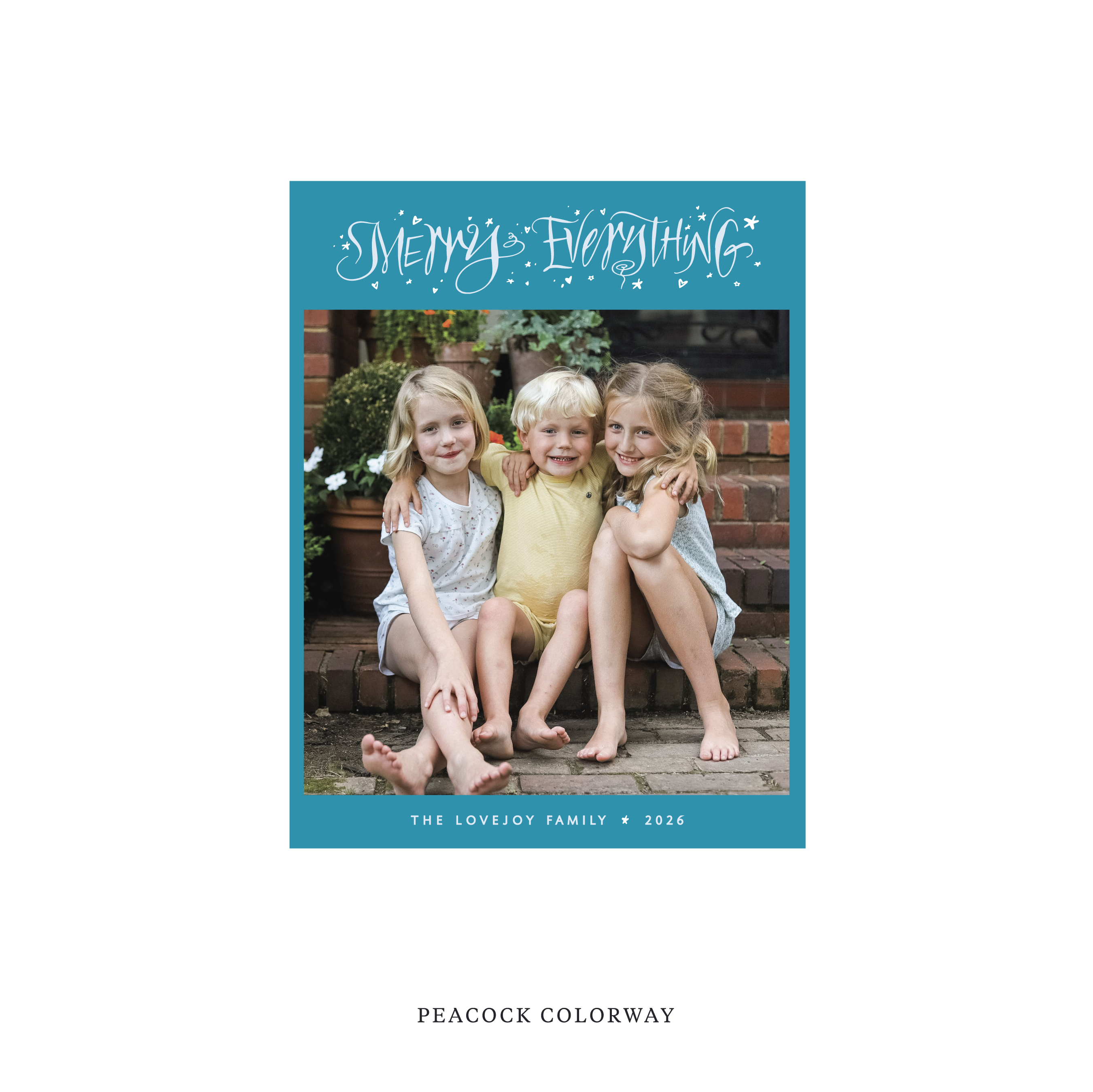 Ansley Classic Flat Print Holiday Card, Small