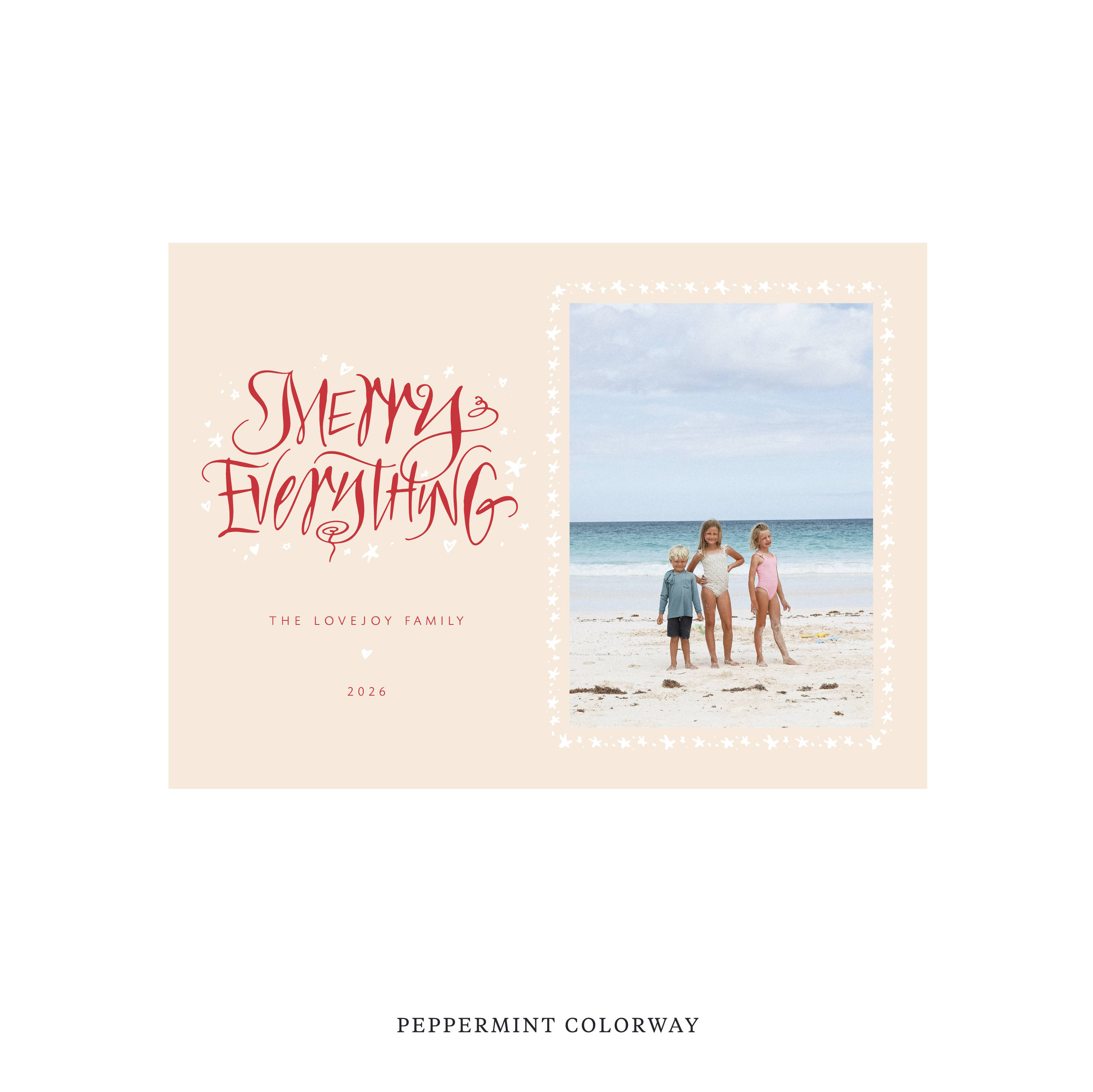 Ansley Classic Flat Print Holiday Card, Medium