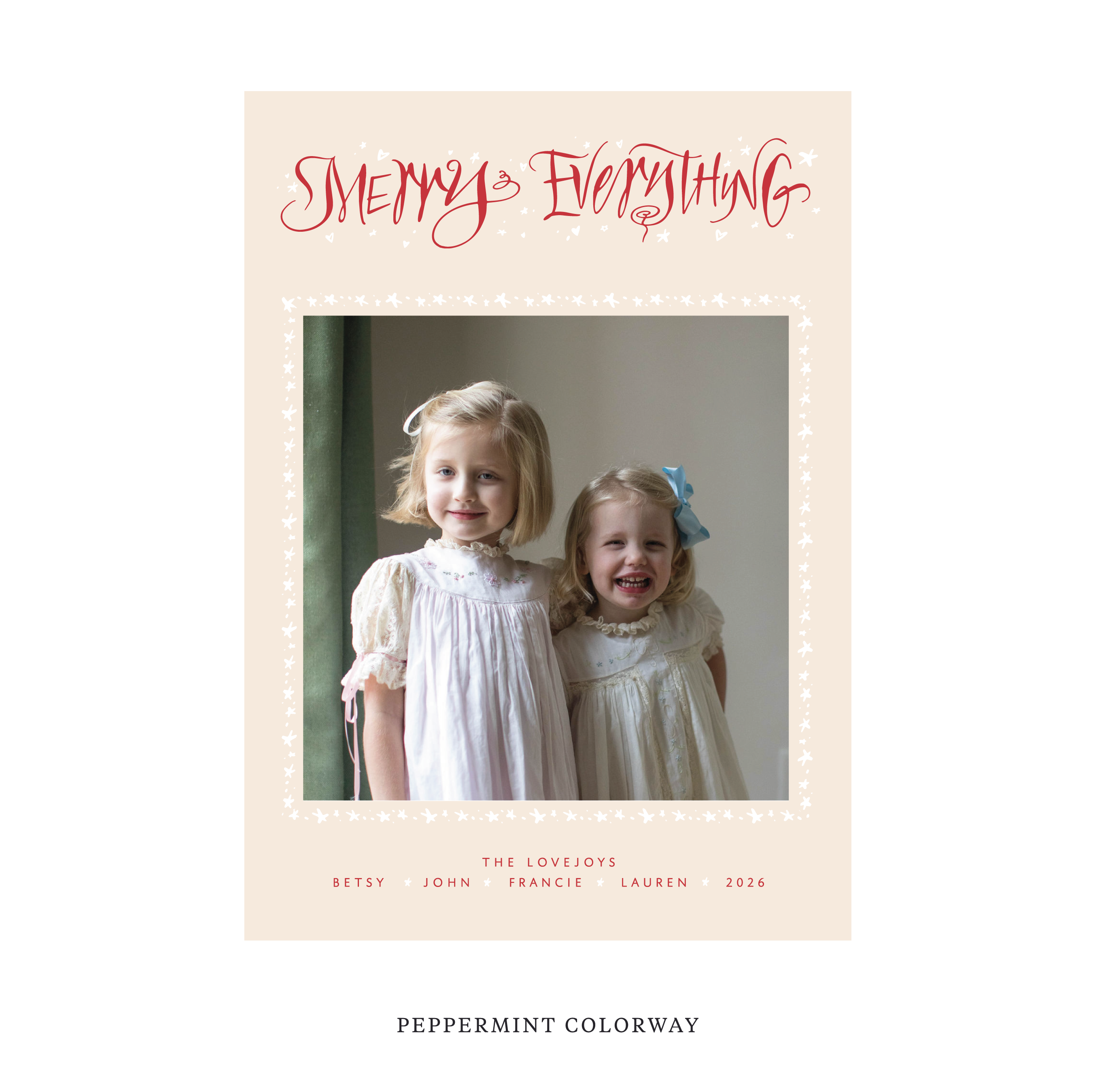 Ansley Classic Flat Print Holiday Card, Large
