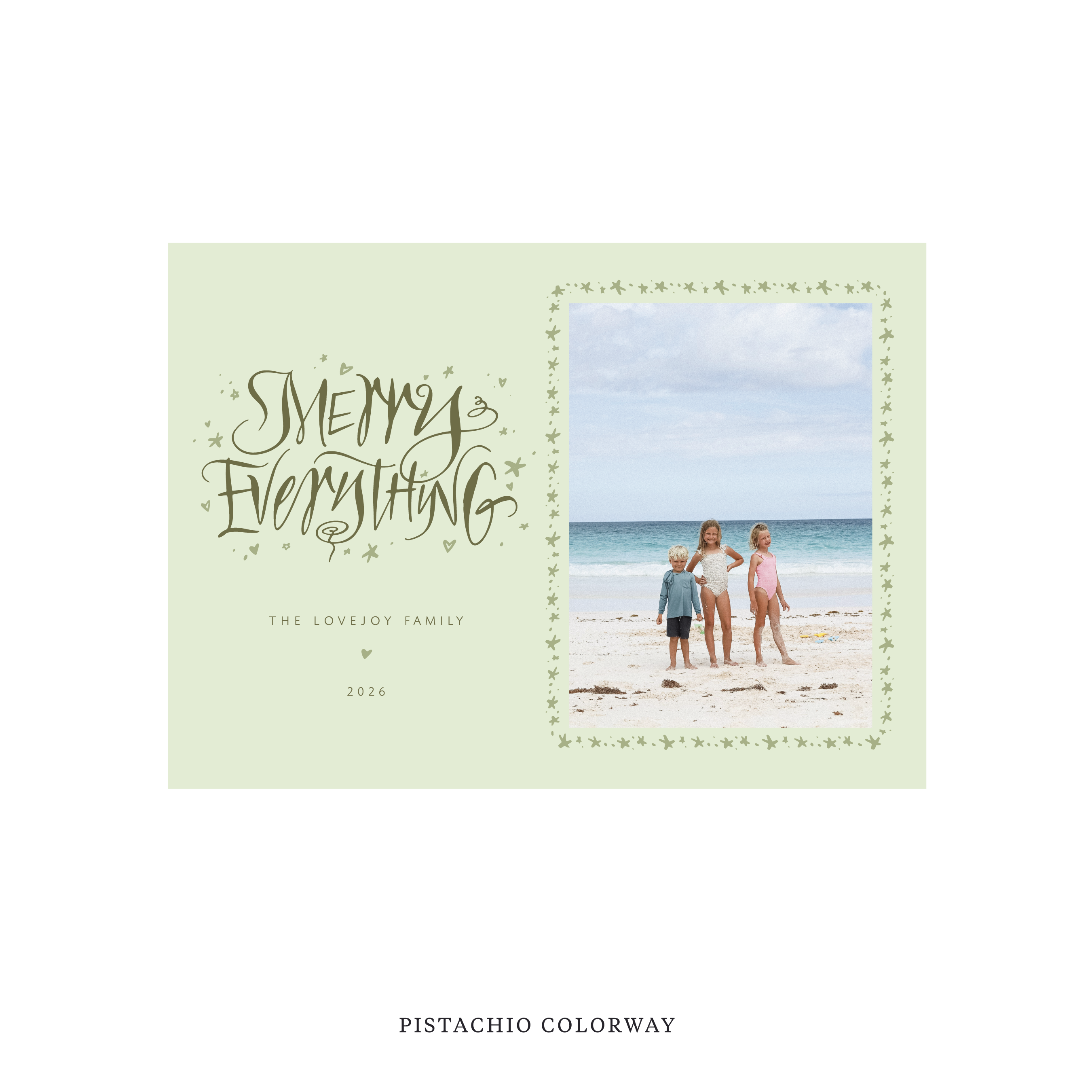 Ansley Classic Flat Print Holiday Card, Medium