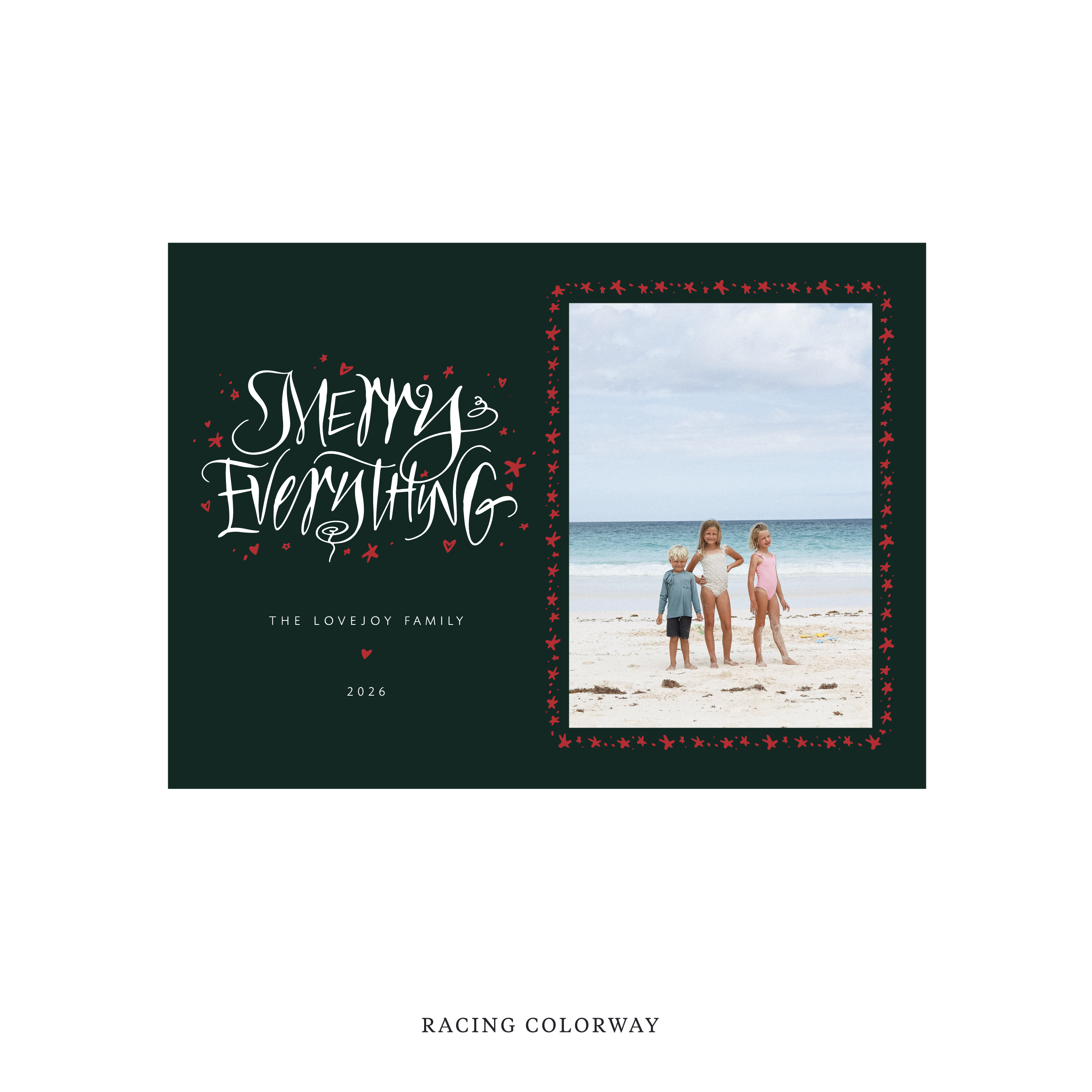 Ansley Classic Flat Print Holiday Card, Medium