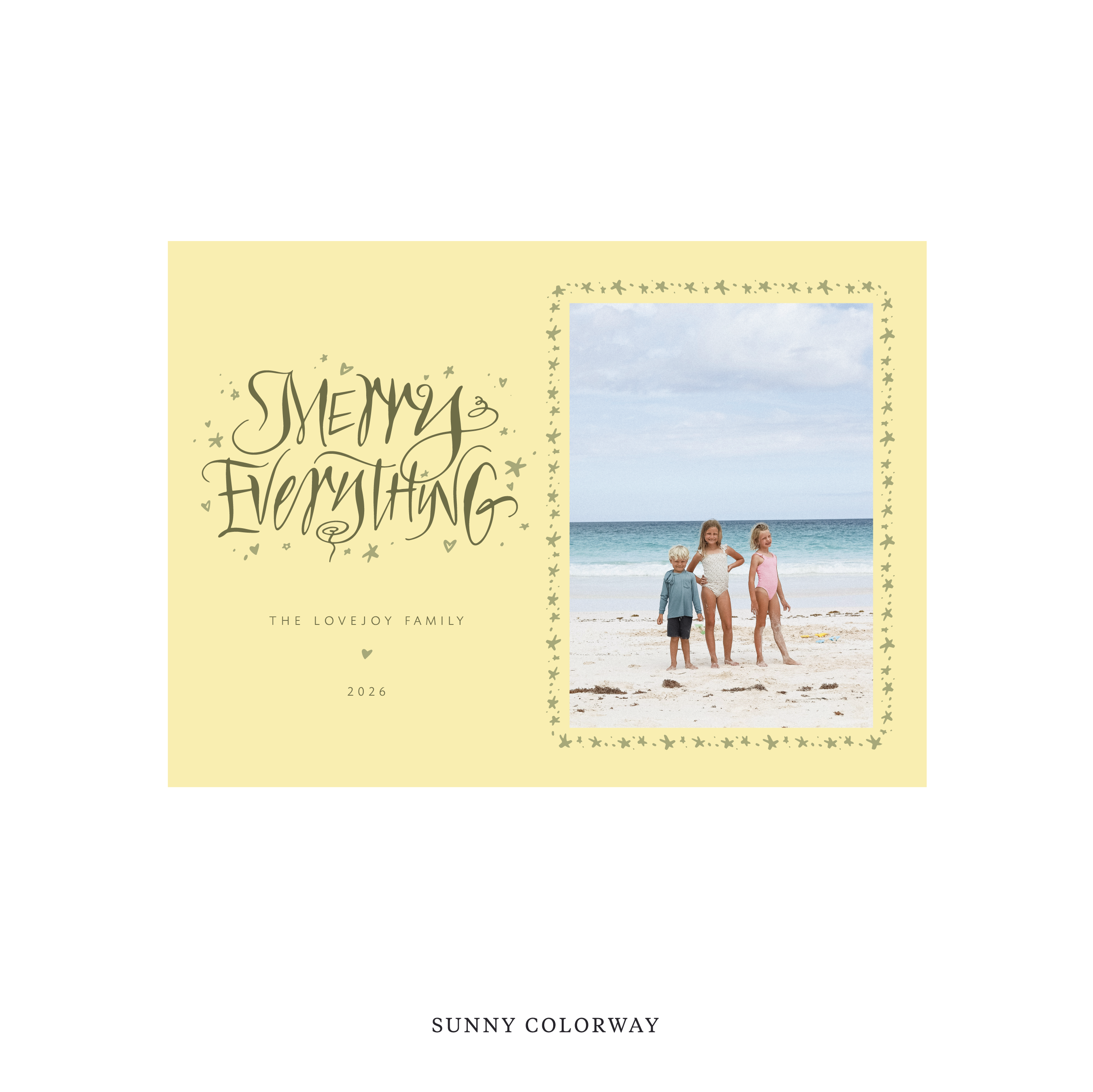 Ansley Classic Flat Print Holiday Card, Medium
