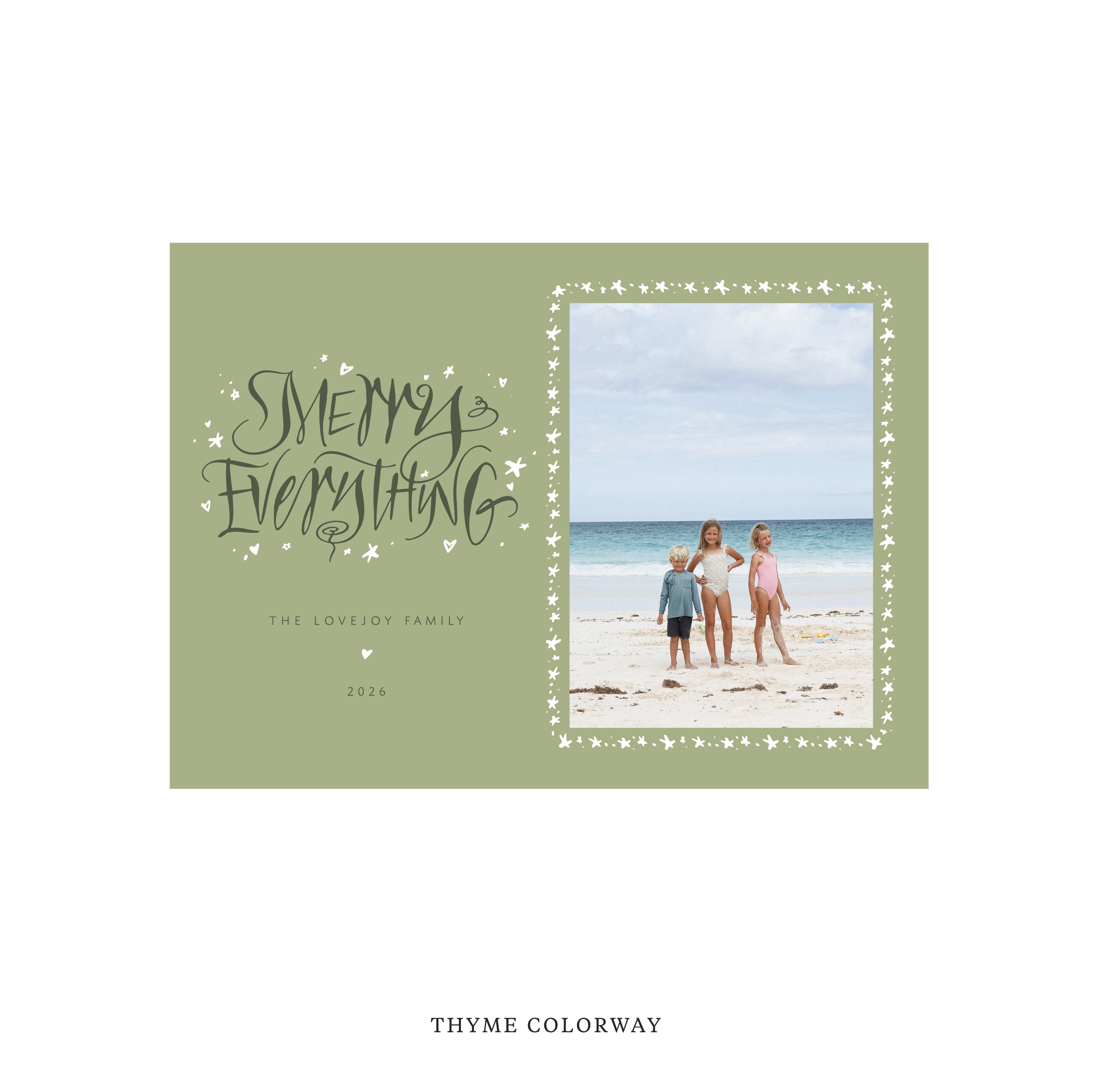 Ansley Classic Flat Print Holiday Card, Medium