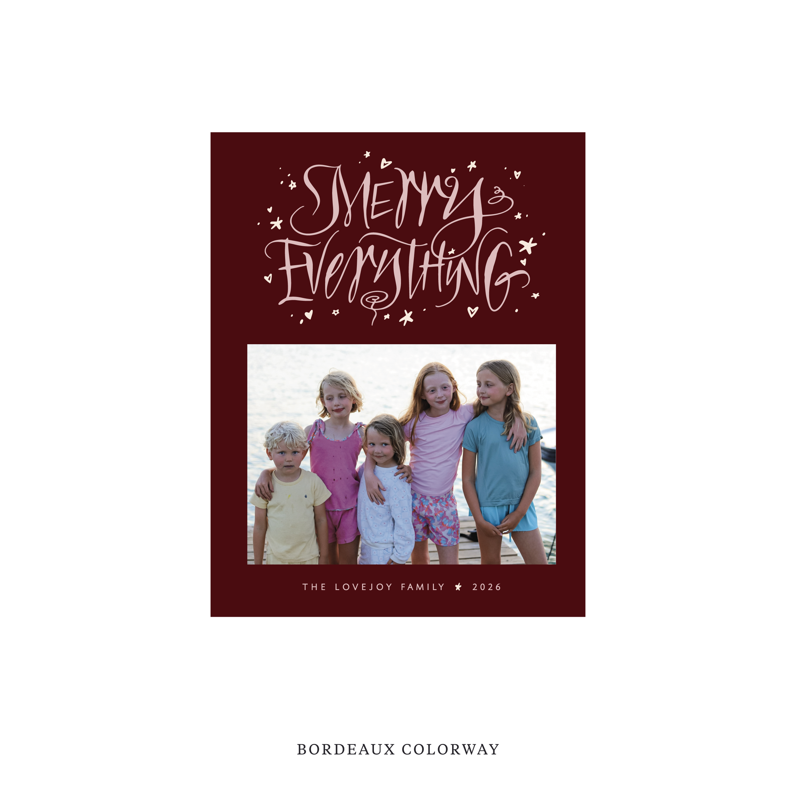Ansley Classic Flat Print Holiday Card, Small II