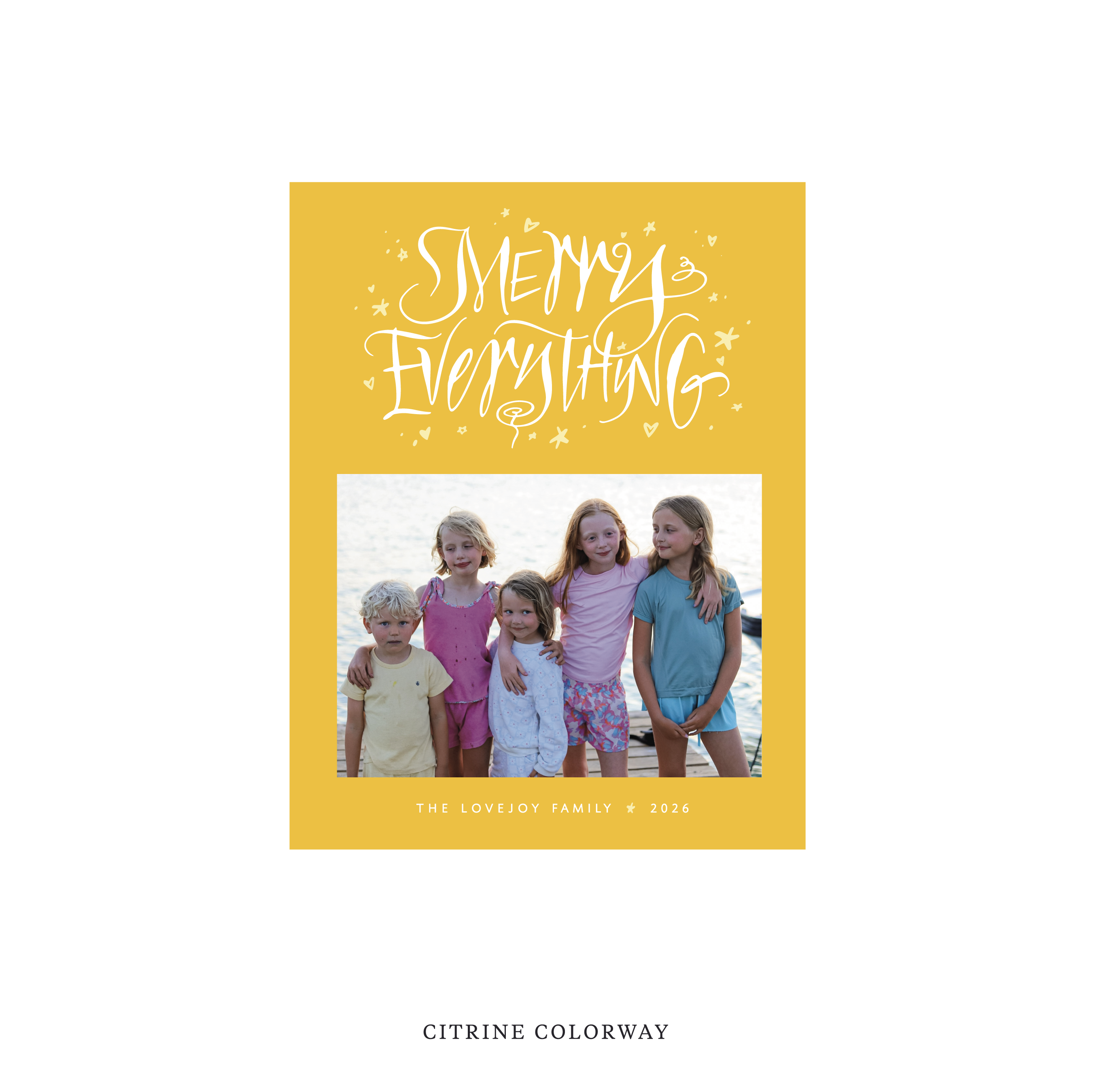 Ansley Classic Flat Print Holiday Card, Small II