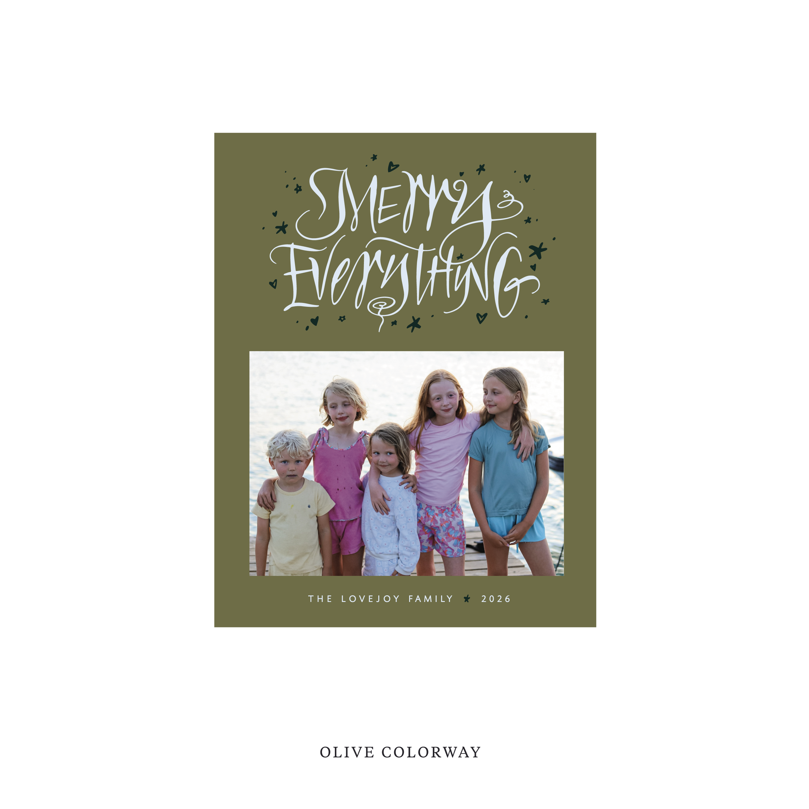 Ansley Classic Flat Print Holiday Card, Small II