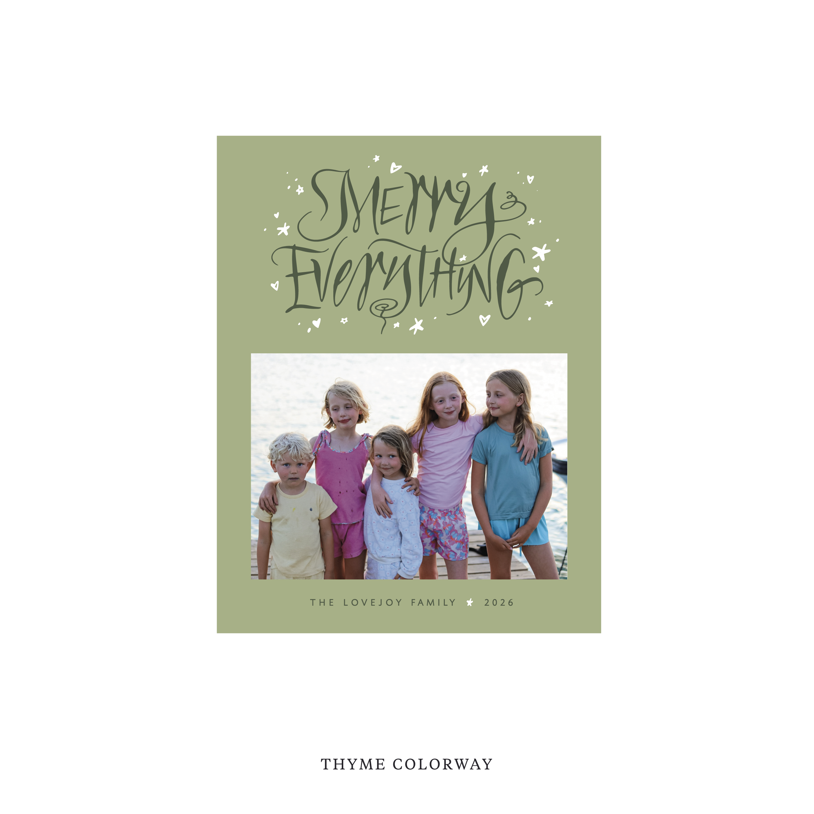 Ansley Classic Flat Print Holiday Card, Small II